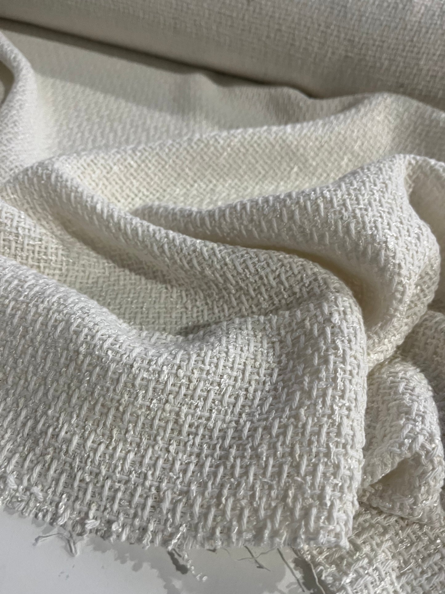 ALESSIA 002 cotton tweed Chanel style white