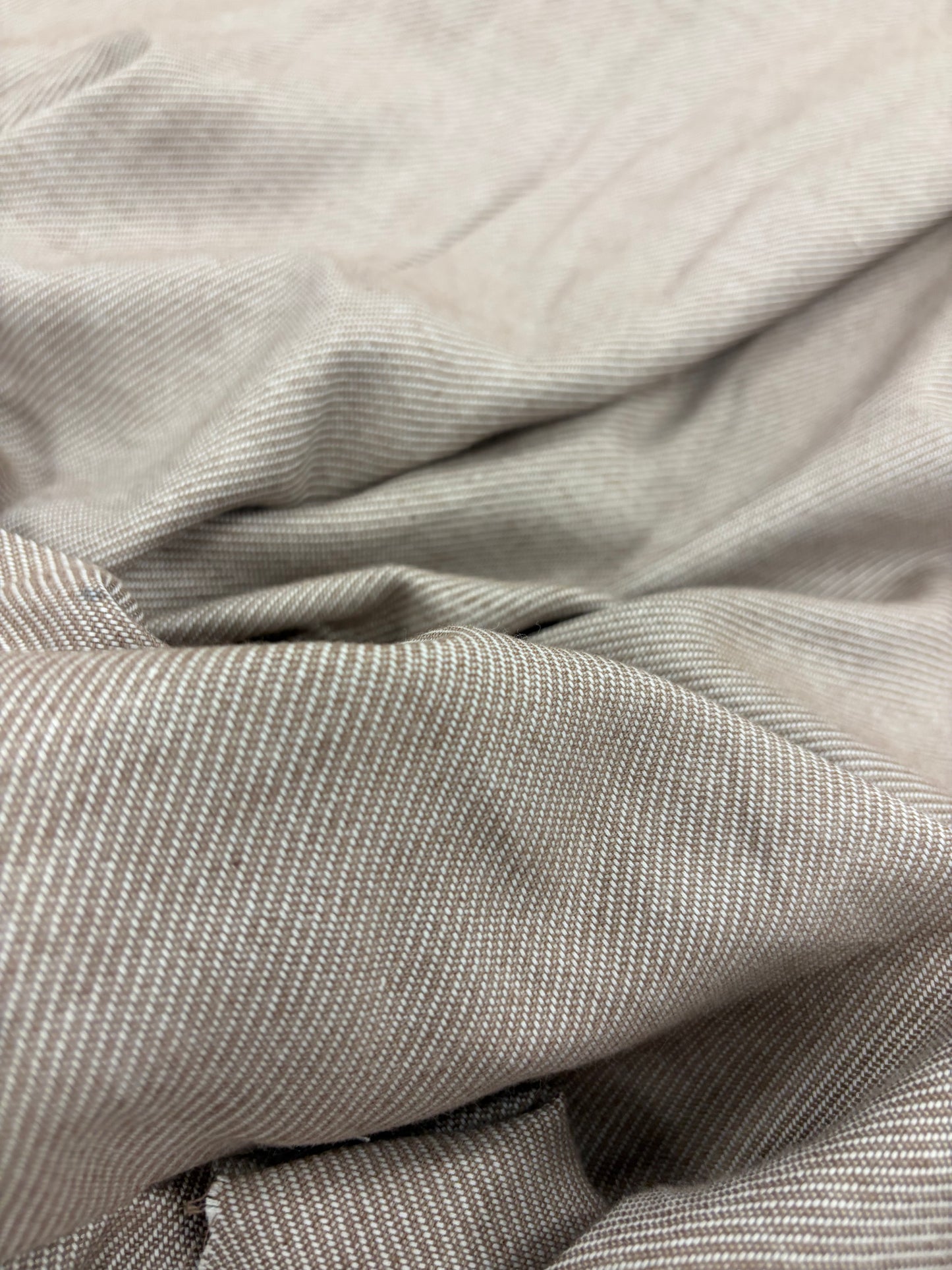 EMILE 028 sand cotton colourwoven shirting twill