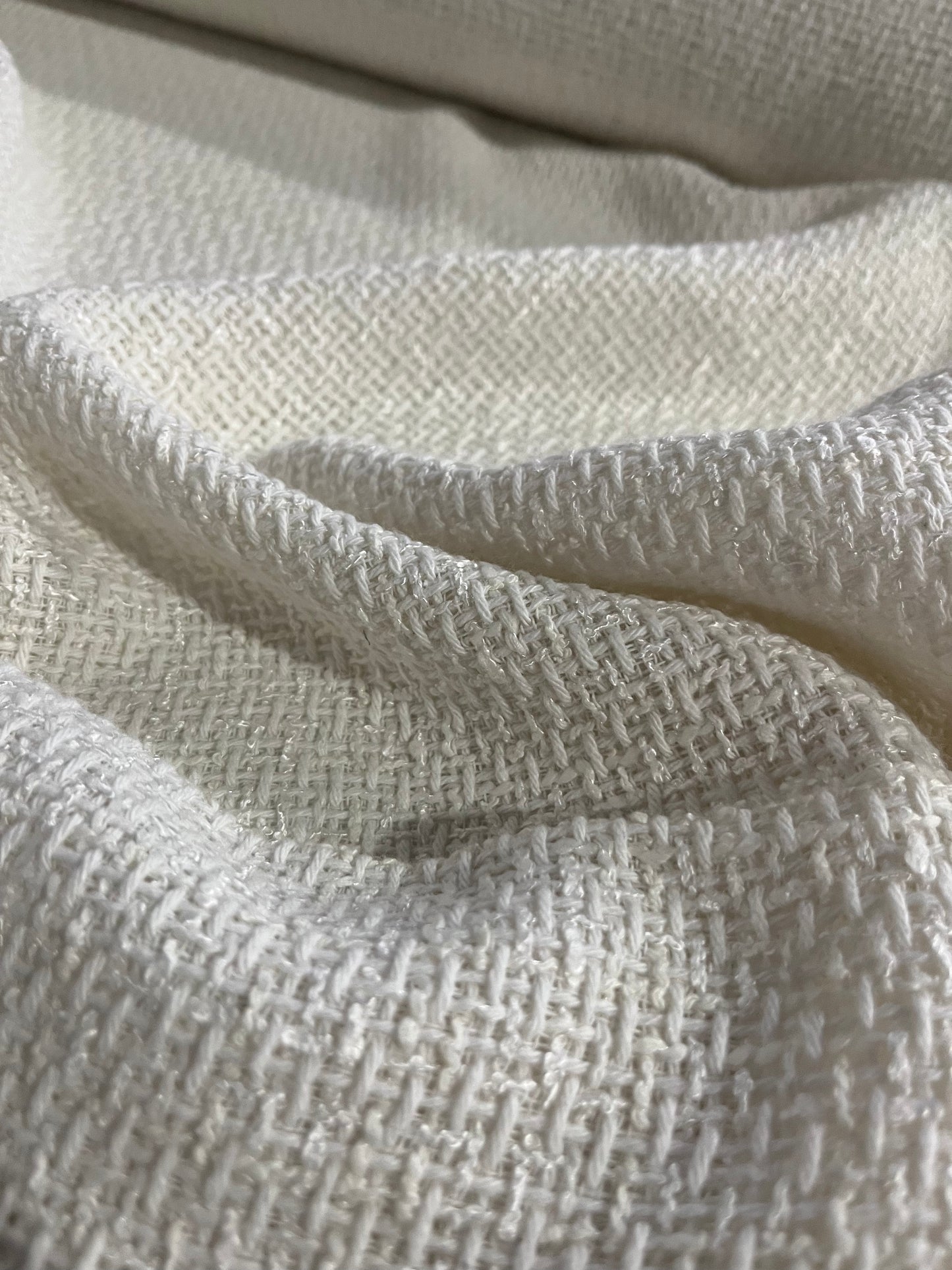 ALESSIA 002 cotton tweed Chanel style white