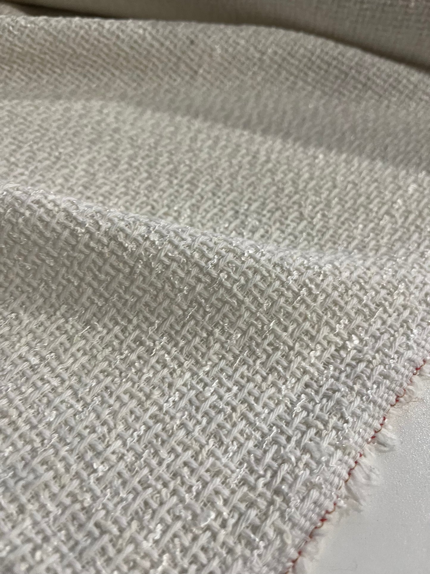 ALESSIA 002 cotton tweed Chanel style white