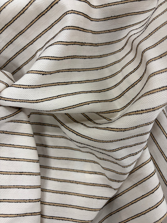 EMILE 029 viscose colourwoven horizontal striped shirting fabric