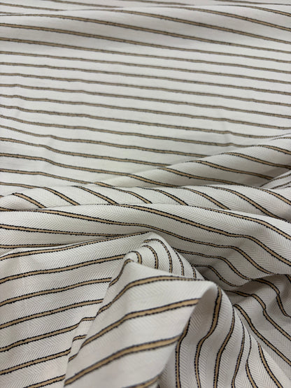 EMILE 029 viscose colourwoven horizontal striped shirting fabric