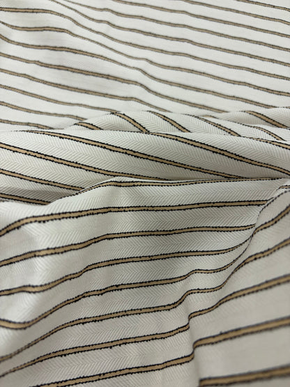 EMILE 029 viscose colourwoven horizontal striped shirting fabric