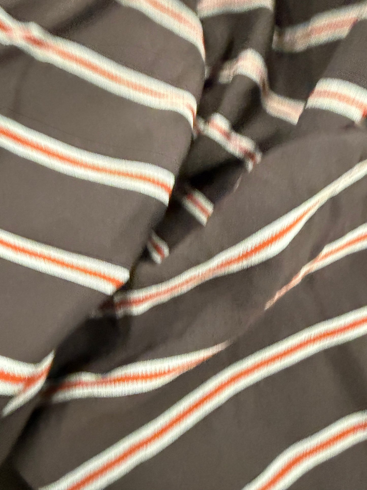 EMILE 032 brown/orange striped cotton
