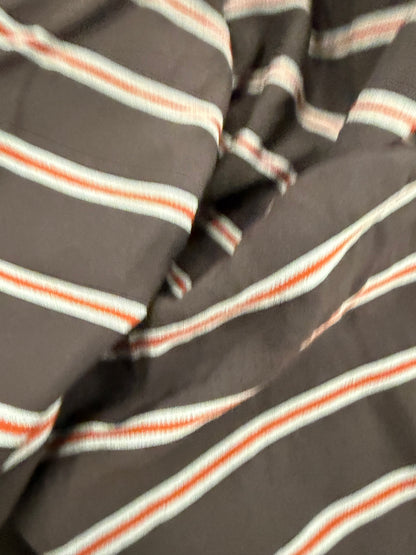 EMILE 032 brown/orange striped cotton