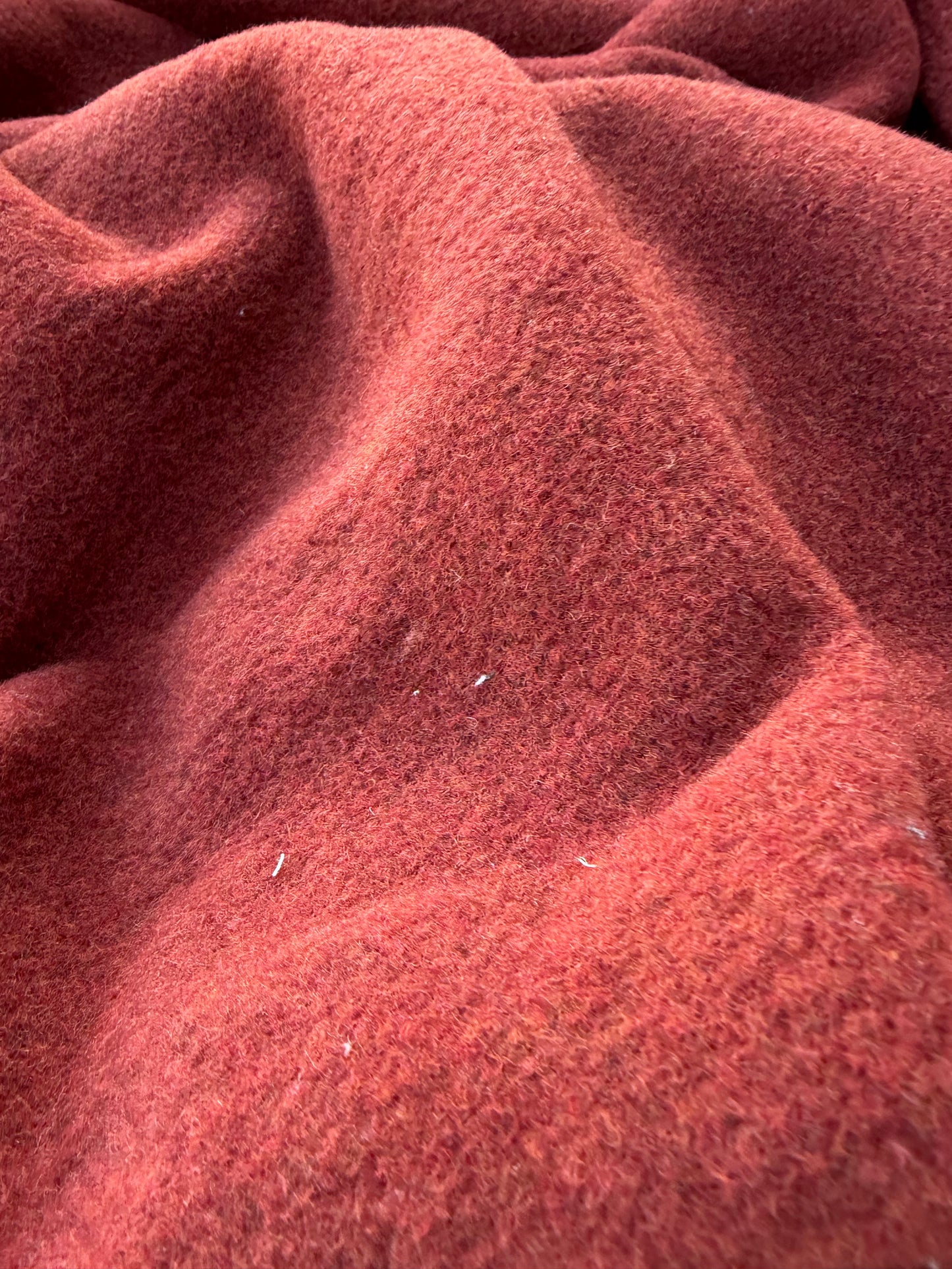 WOOL EDIT 038 brique/grey  double face boiled wool