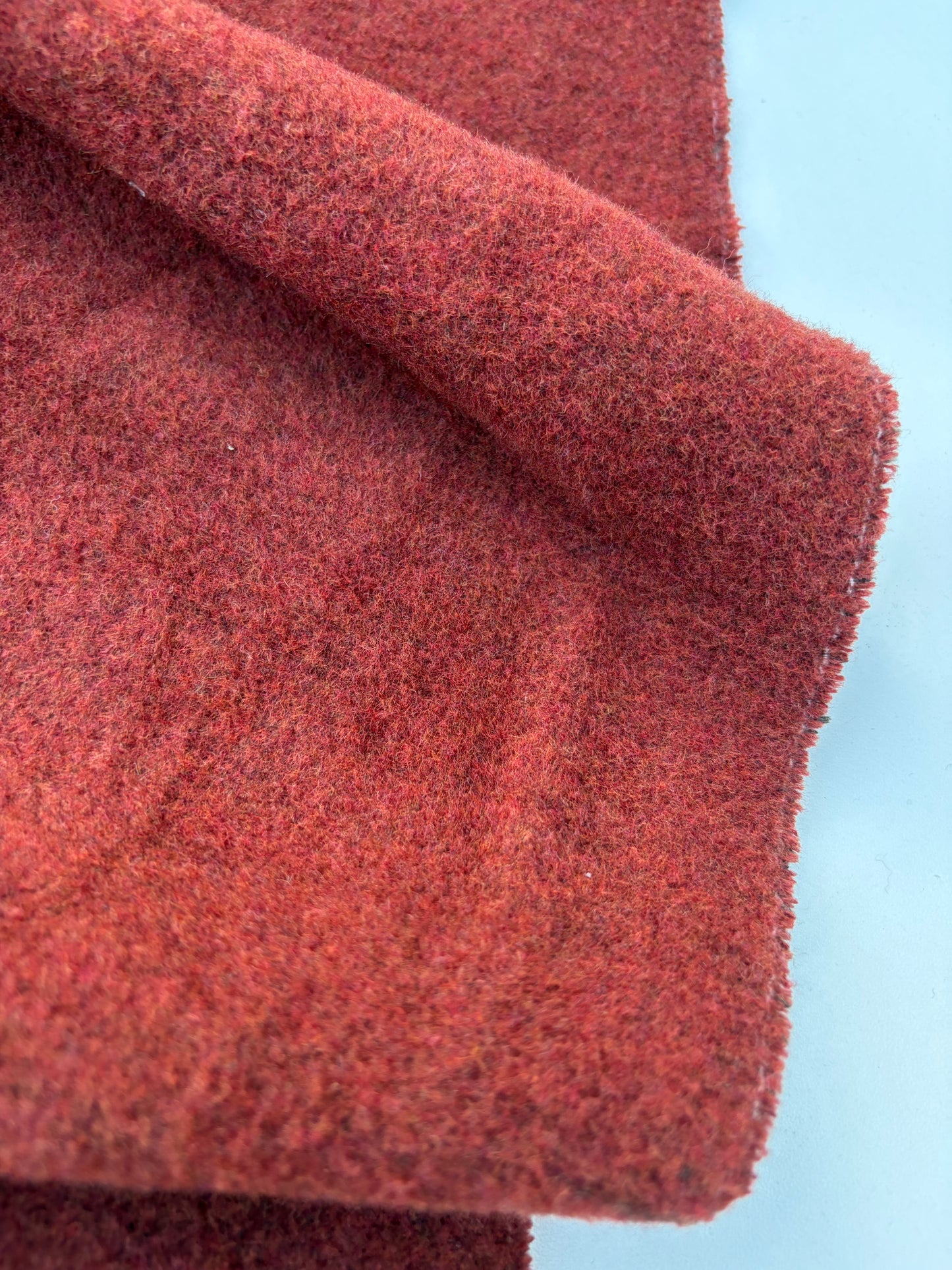 WOOL EDIT 038 brique/grey  double face boiled wool