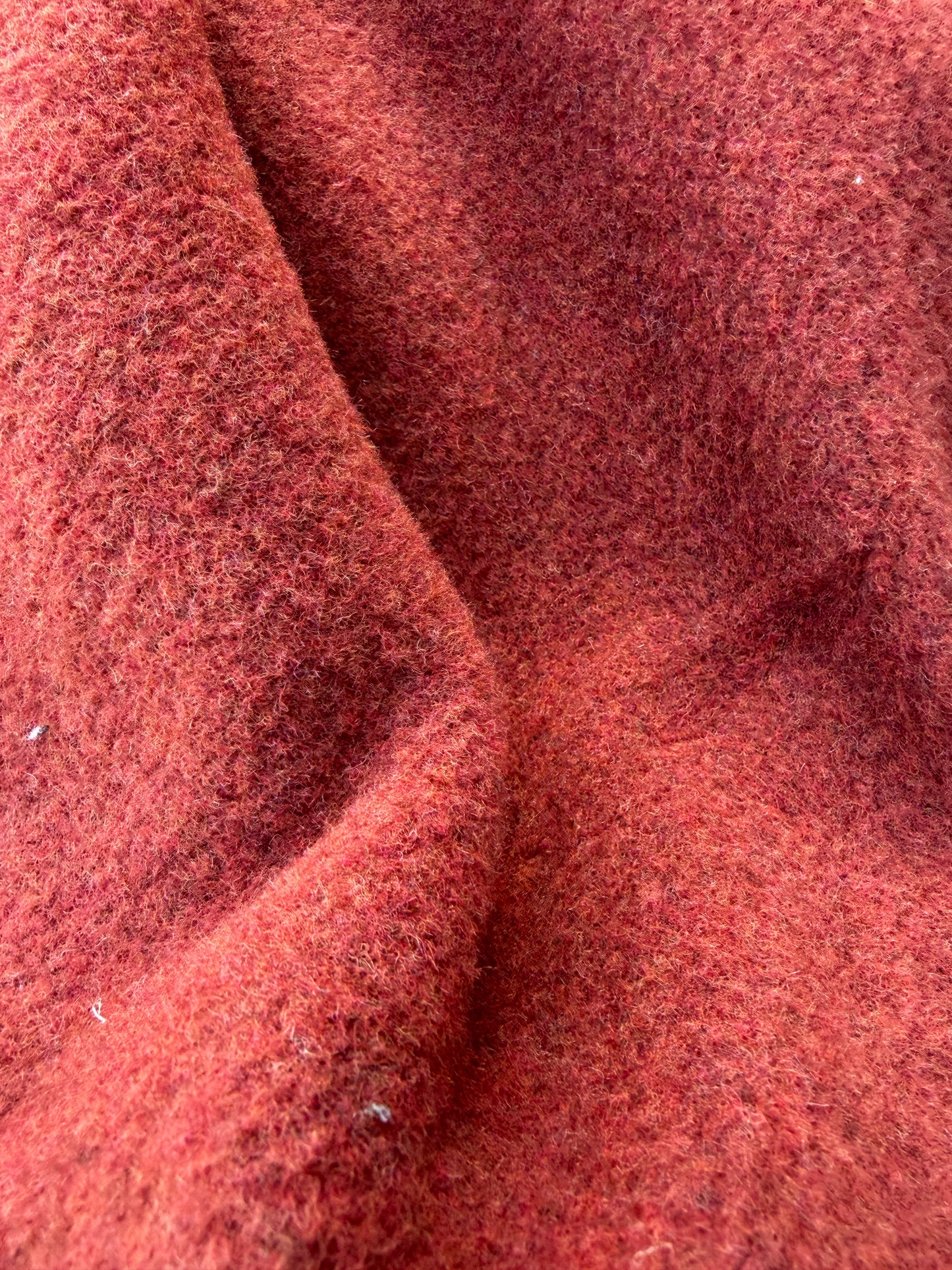 WOOL EDIT 038 brique/grey  double face boiled wool