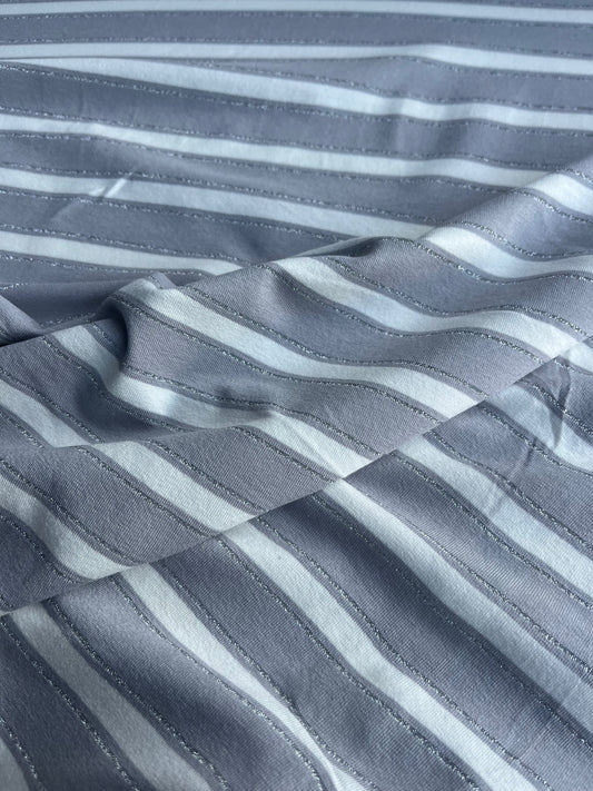 OLGA 017 viscose jersey stripes with lurex