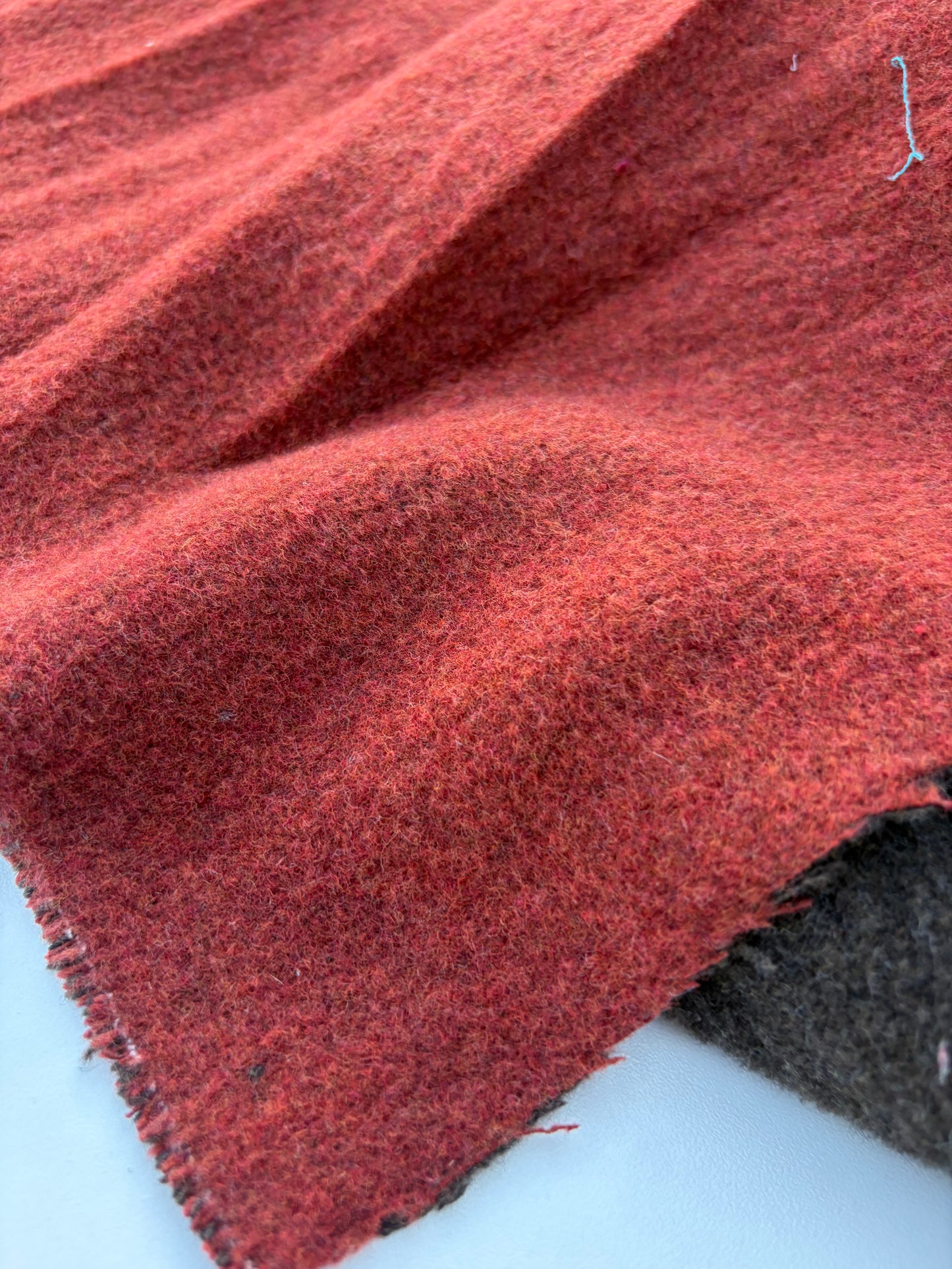 WOOL EDIT 038 brique/grey  double face boiled wool