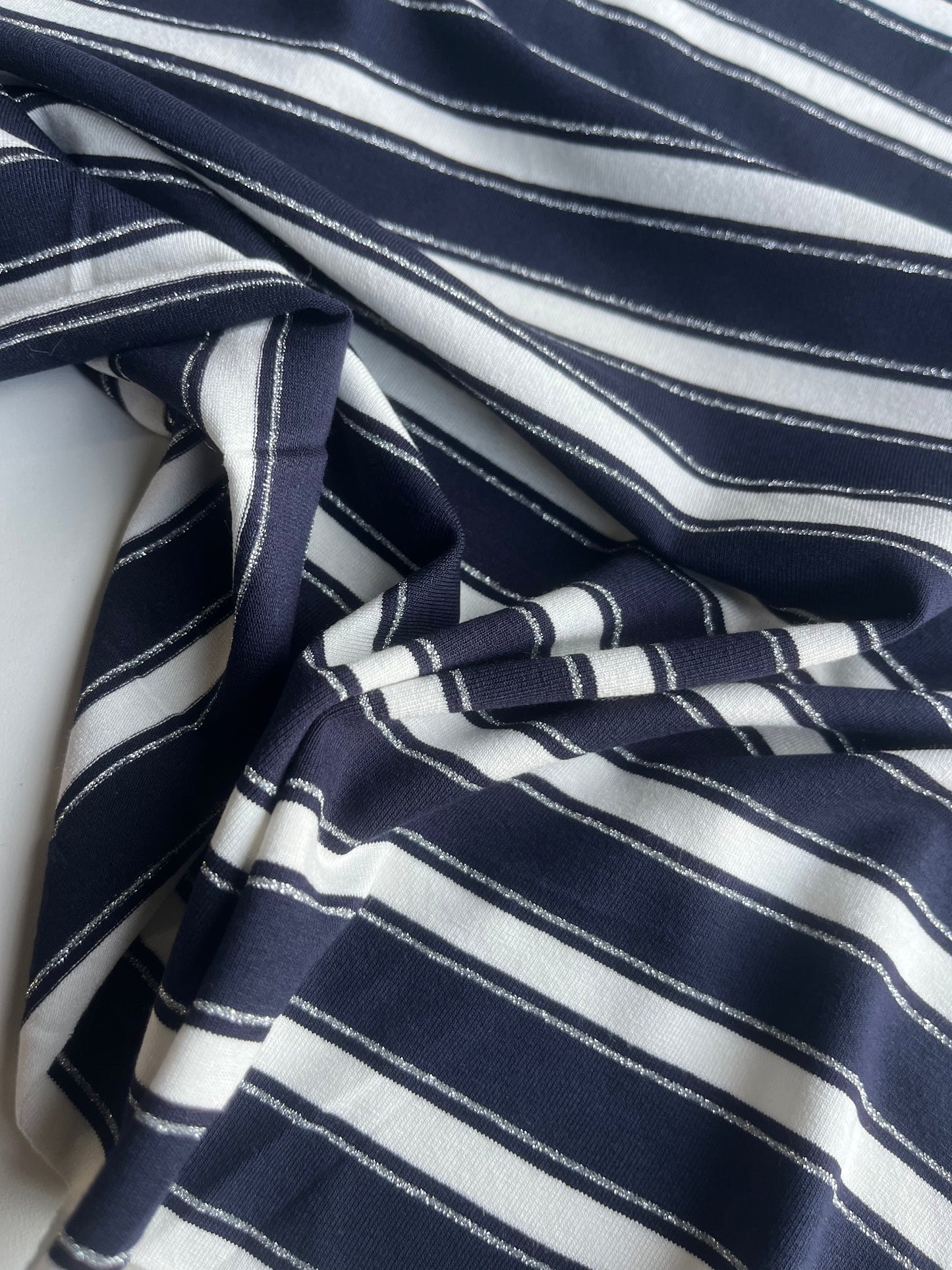 OLGA 018 viscose jersey stripes with lurex