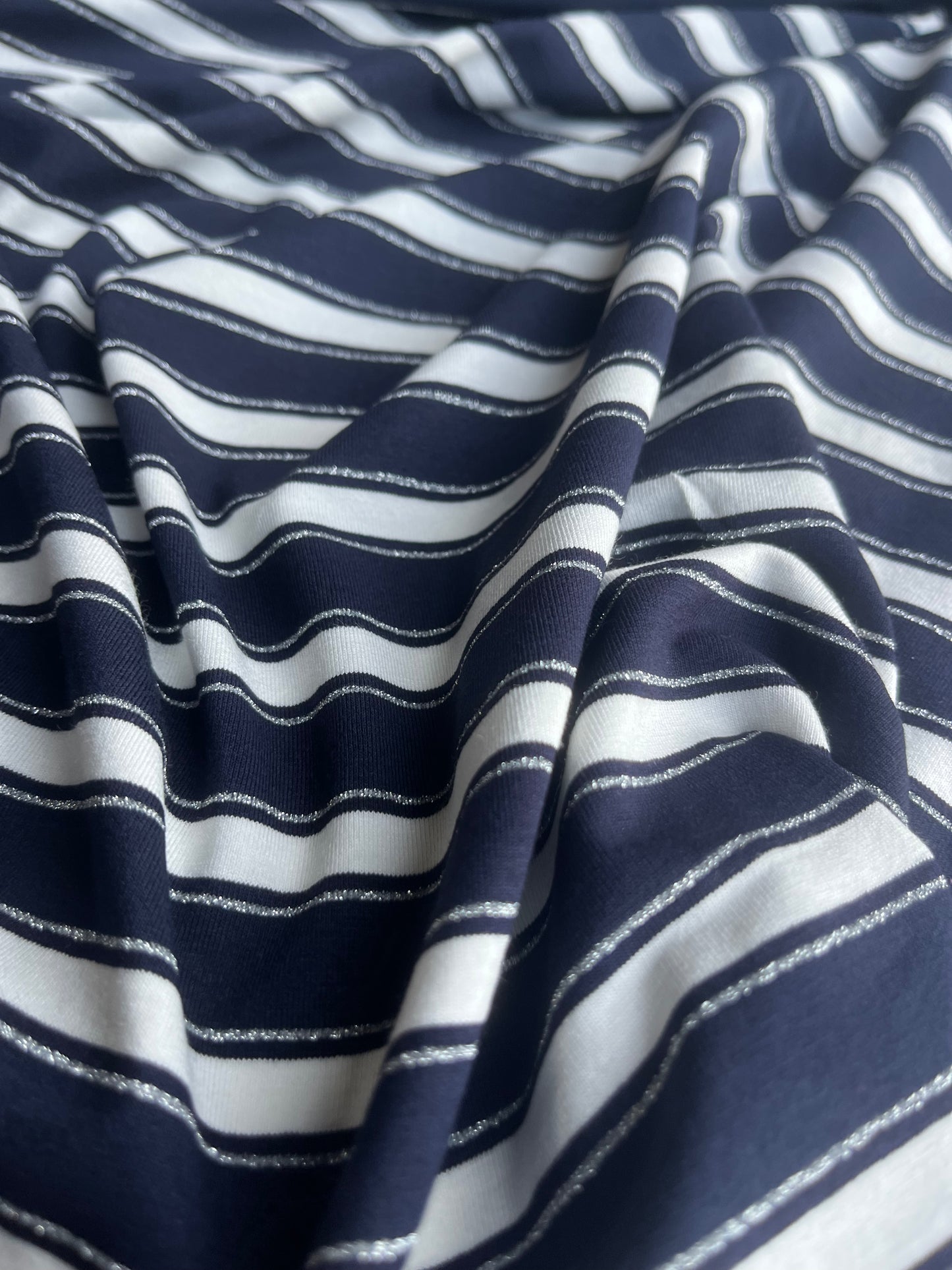 OLGA 018 viscose jersey stripes with lurex