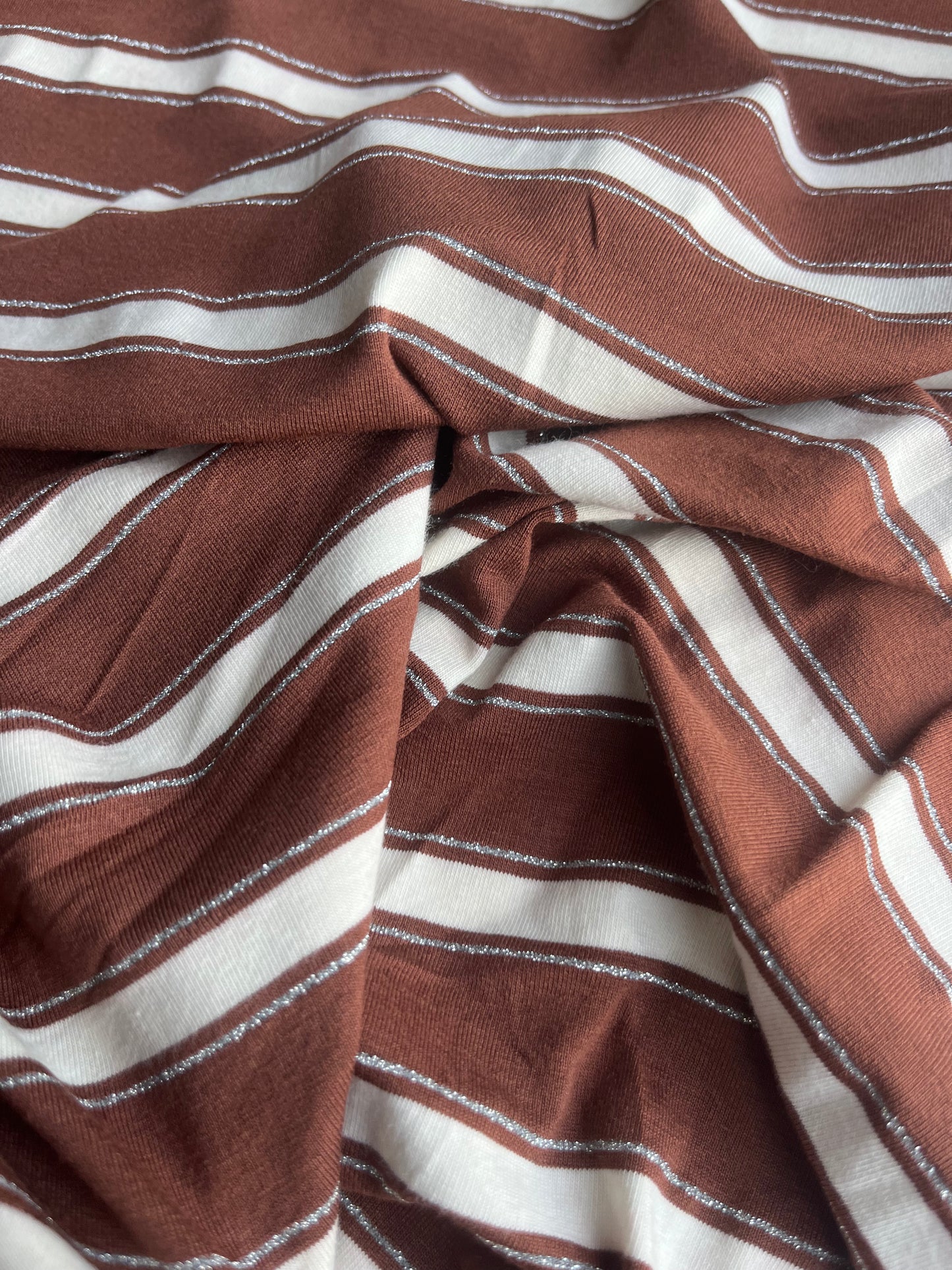 OLGA 019 viscose jersey stripes with lurex