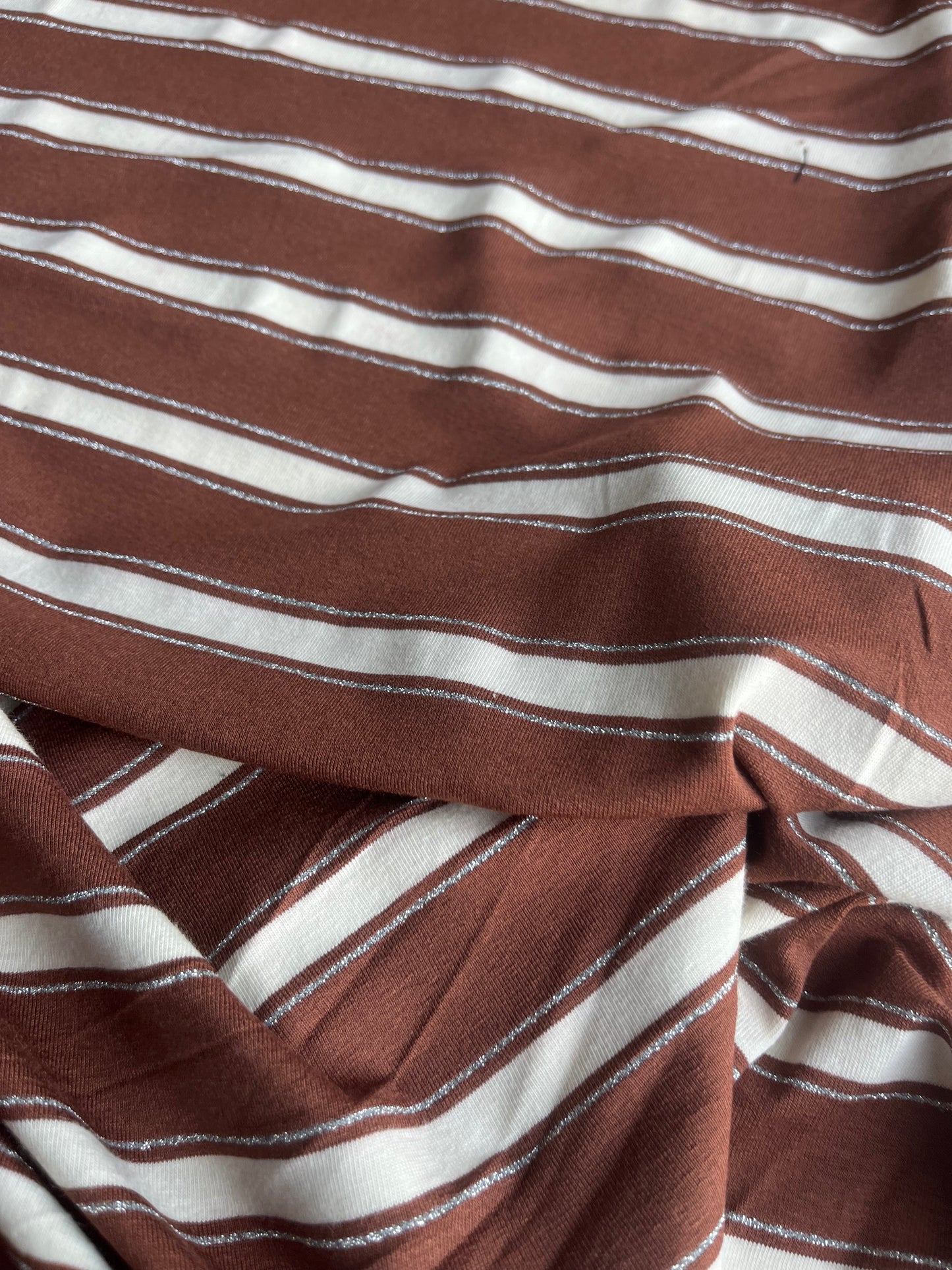 OLGA 019 viscose jersey stripes with lurex