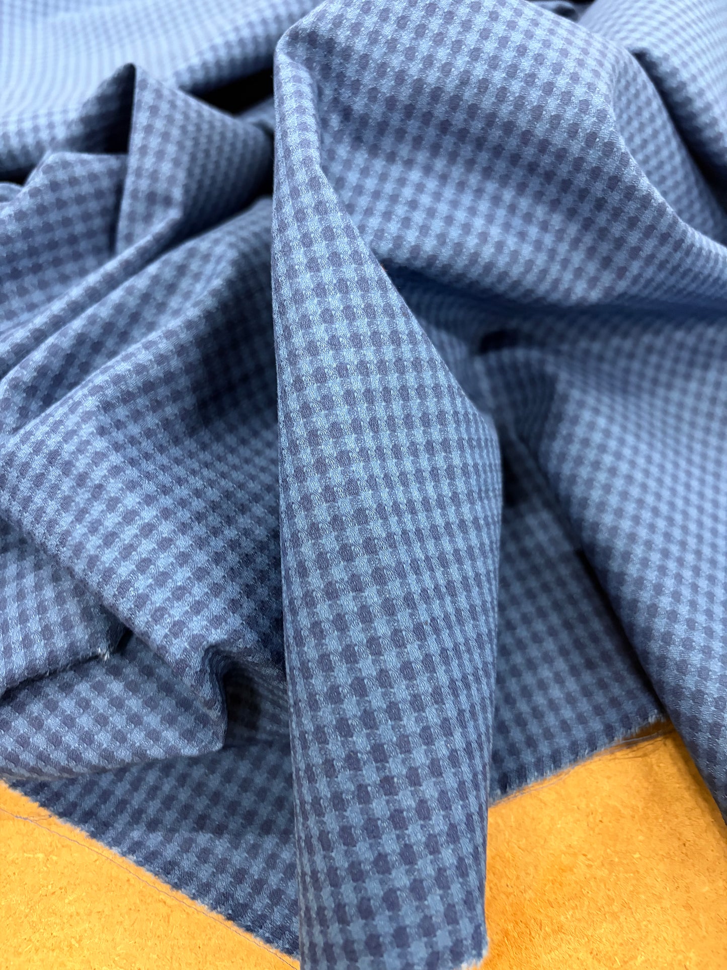 EMILE 035 indigo cotton colourwoven 3mm gingham