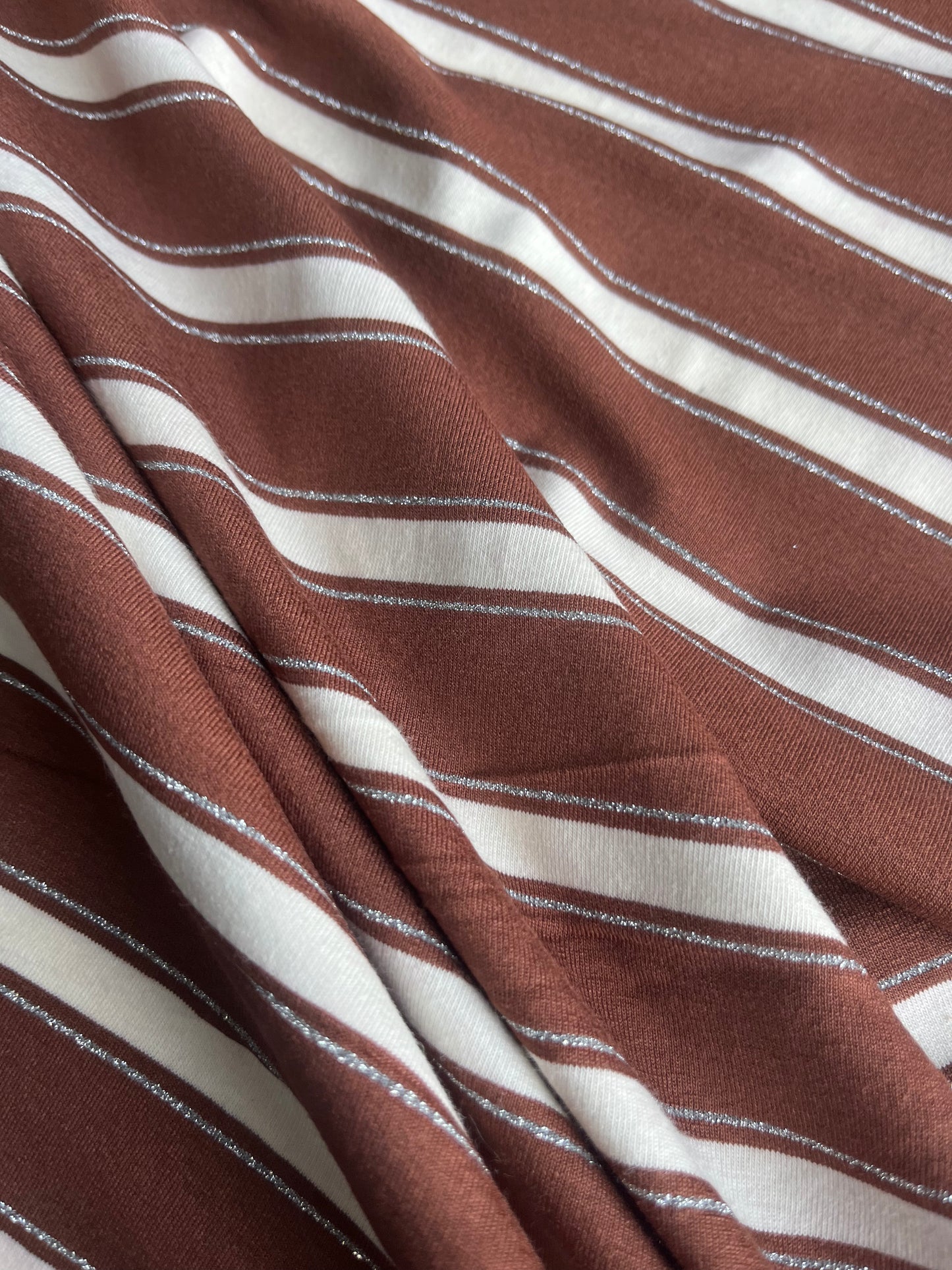 OLGA 019 viscose jersey stripes with lurex