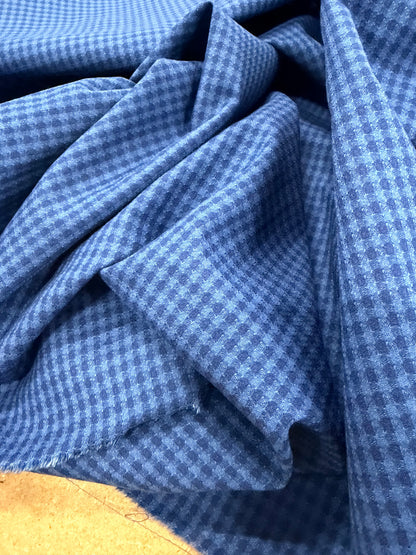 EMILE 035 indigo cotton colourwoven 3mm gingham