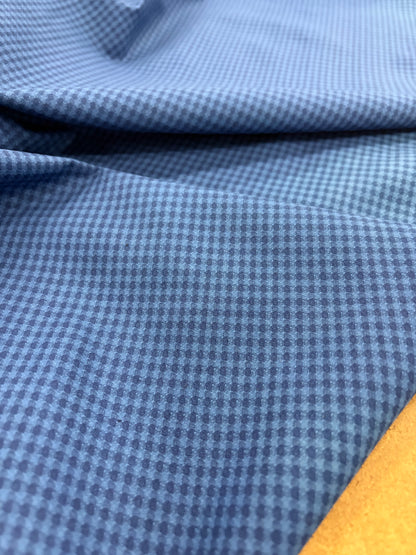 EMILE 035 indigo cotton colourwoven 3mm gingham