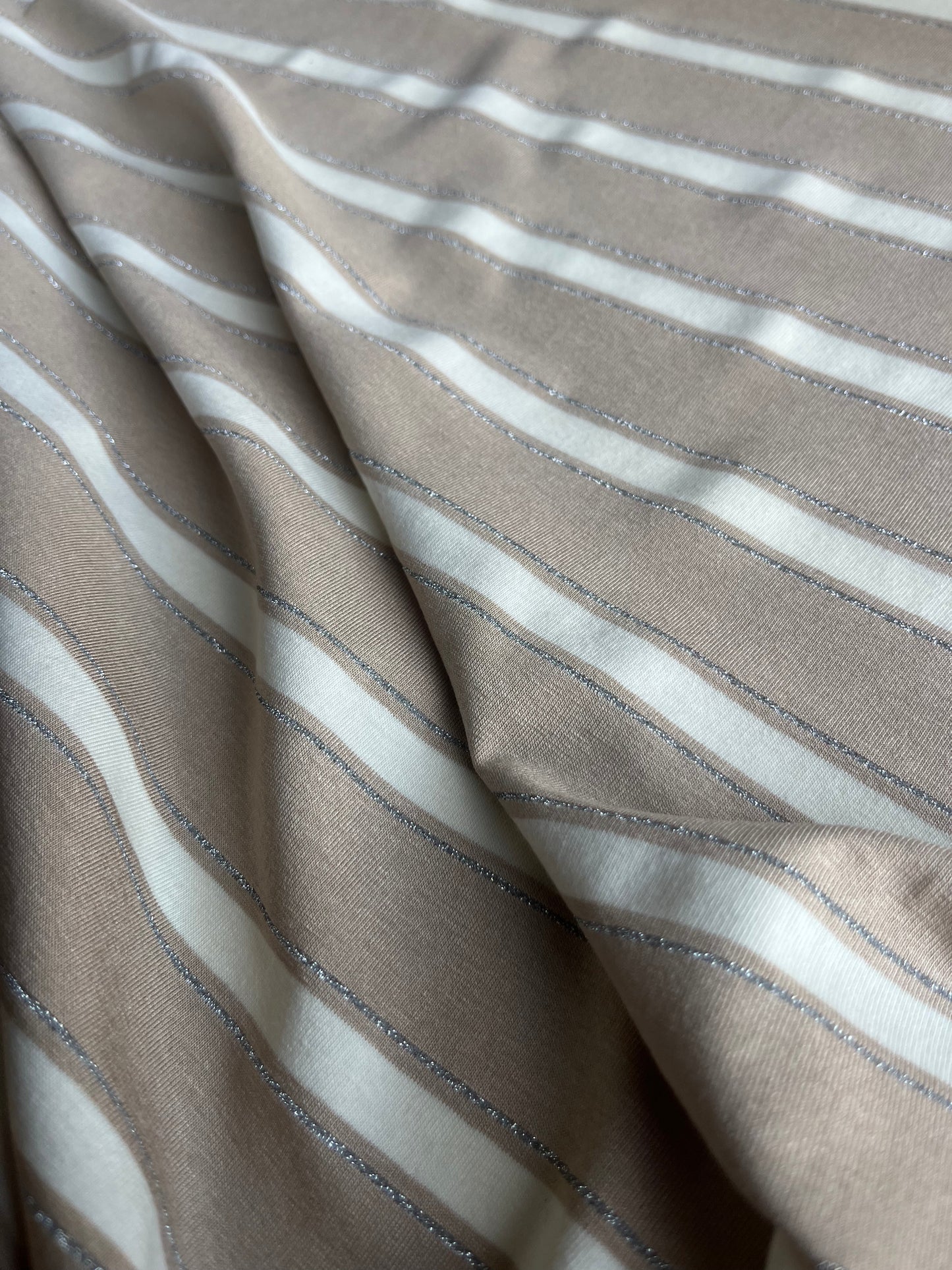 OLGA 020 viscose jersey stripes with lurex