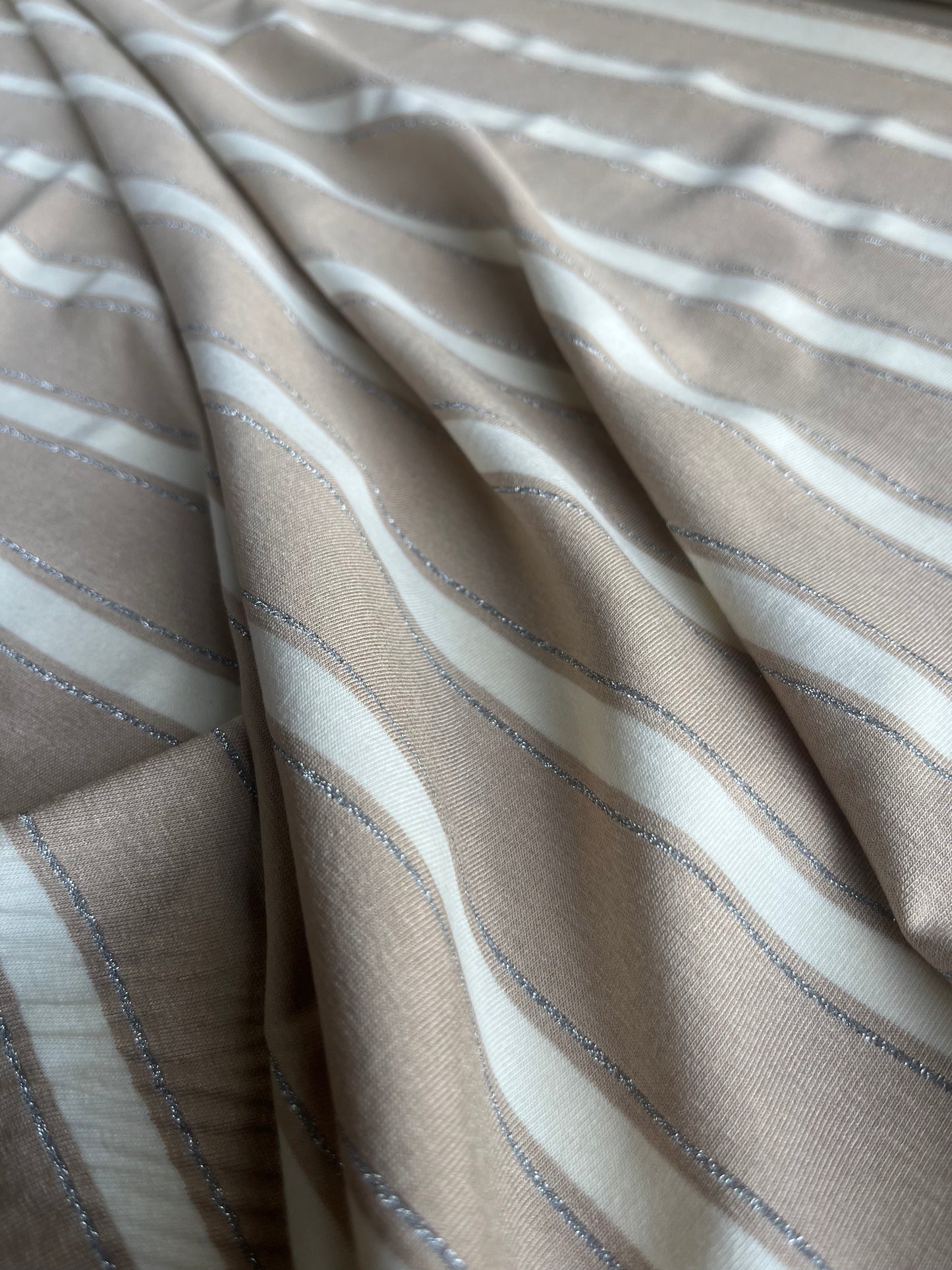 OLGA 020 viscose jersey stripes with lurex