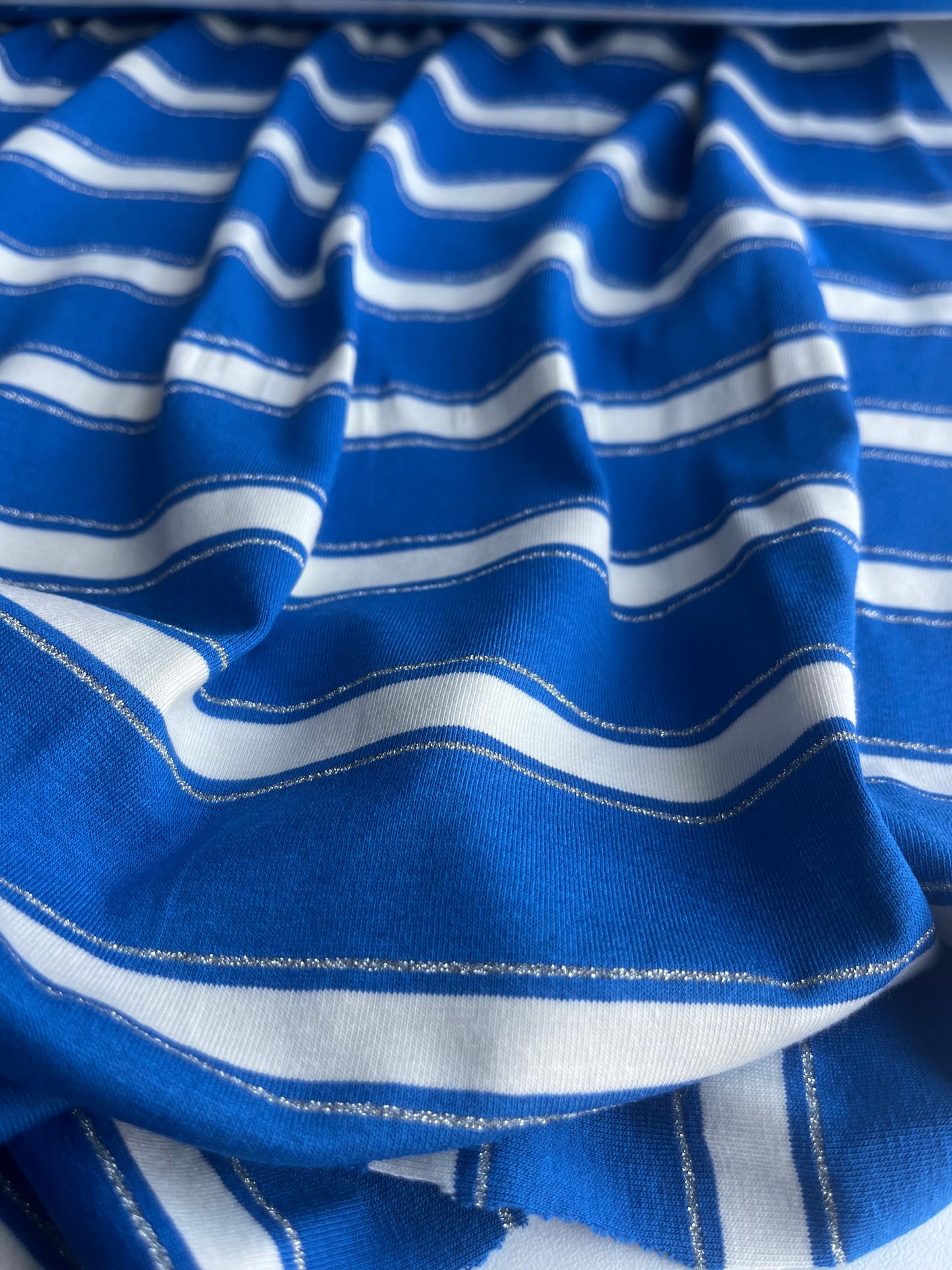 OLGA 021 viscose jersey stripes with lurex