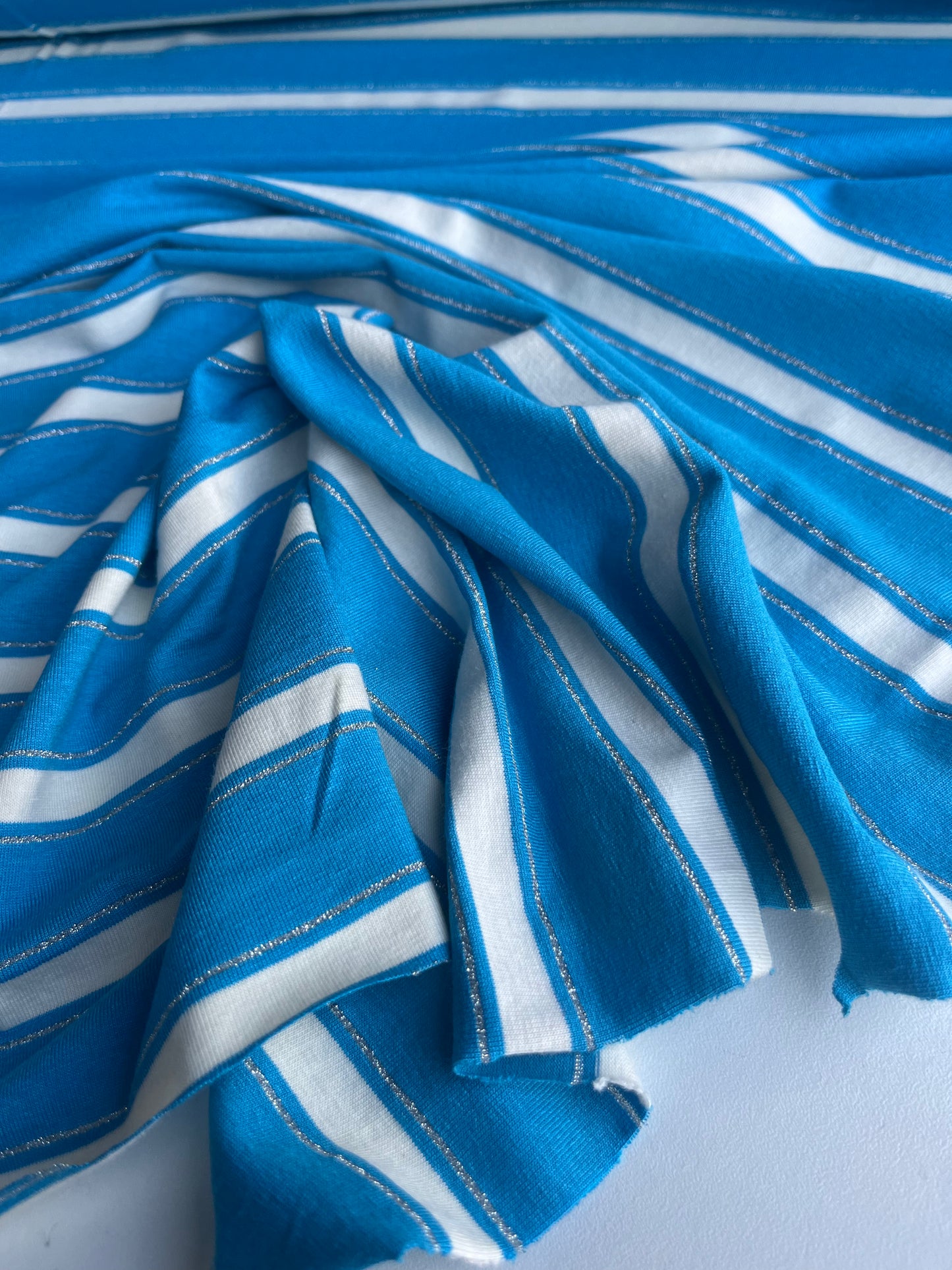 OLGA 022 viscose jersey stripes with lurex