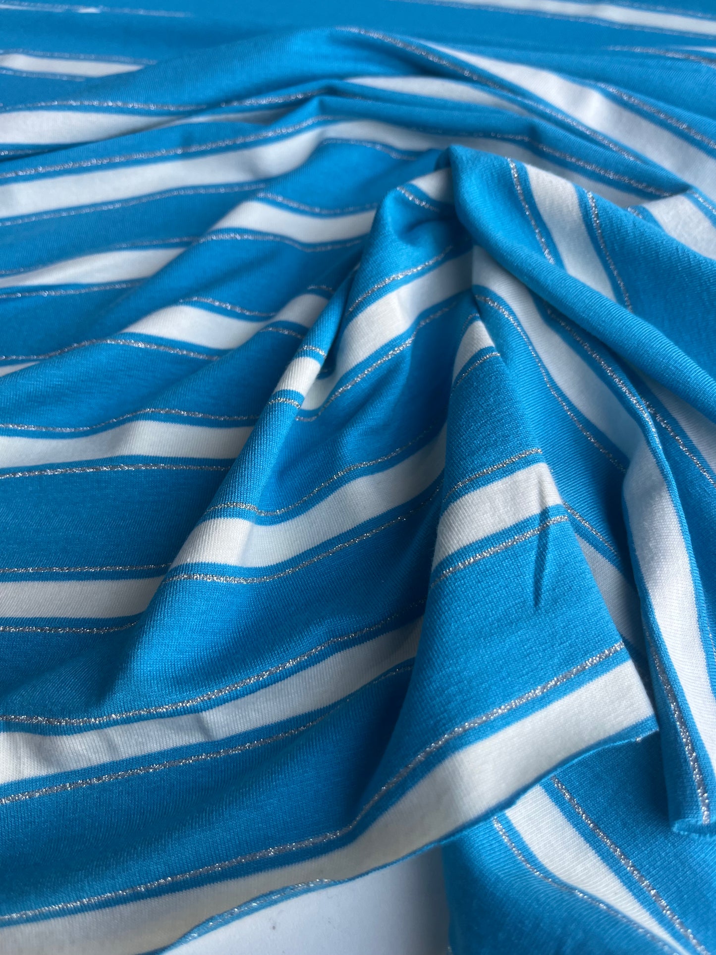 OLGA 022 viscose jersey stripes with lurex