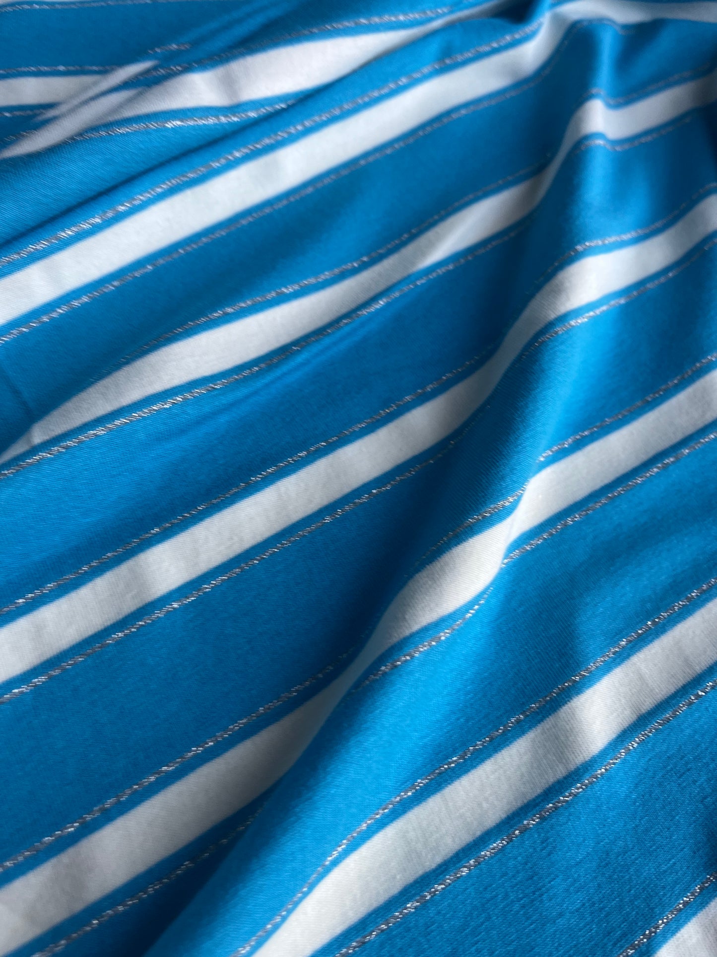 OLGA 022 viscose jersey stripes with lurex