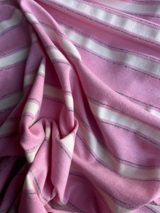 OLGA 023 viscose jersey stripes with lurex