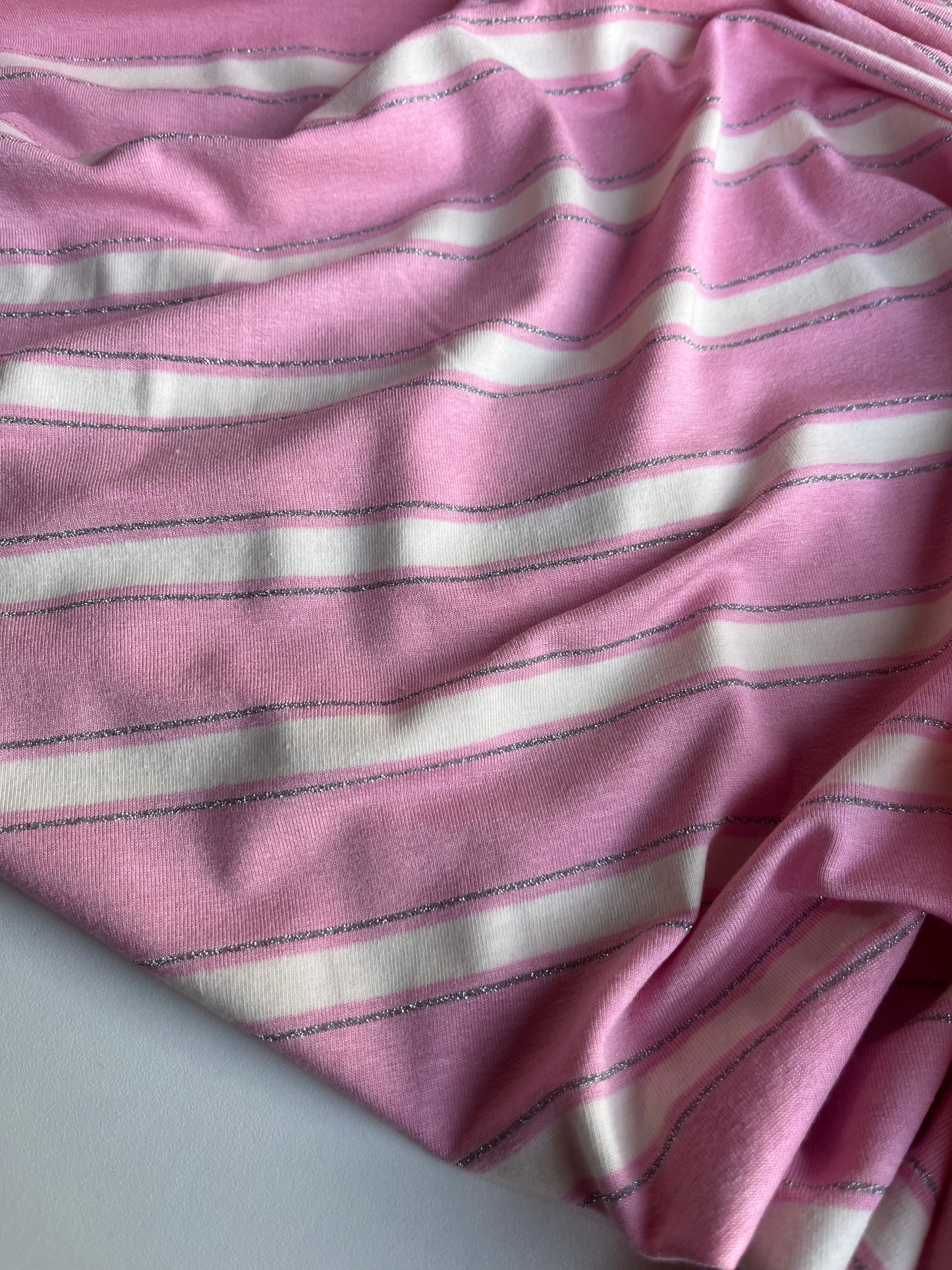 OLGA 023 viscose jersey stripes with lurex