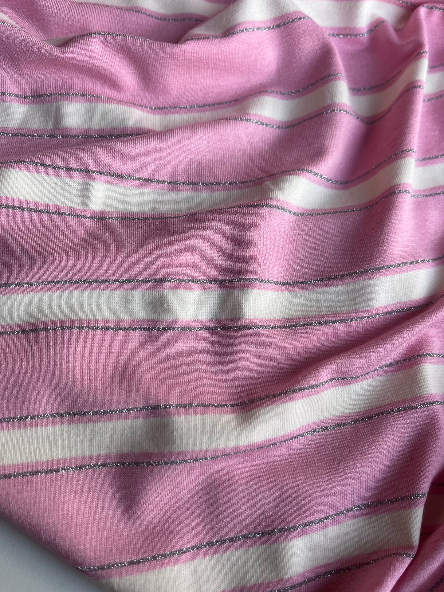 OLGA 023 viscose jersey stripes with lurex