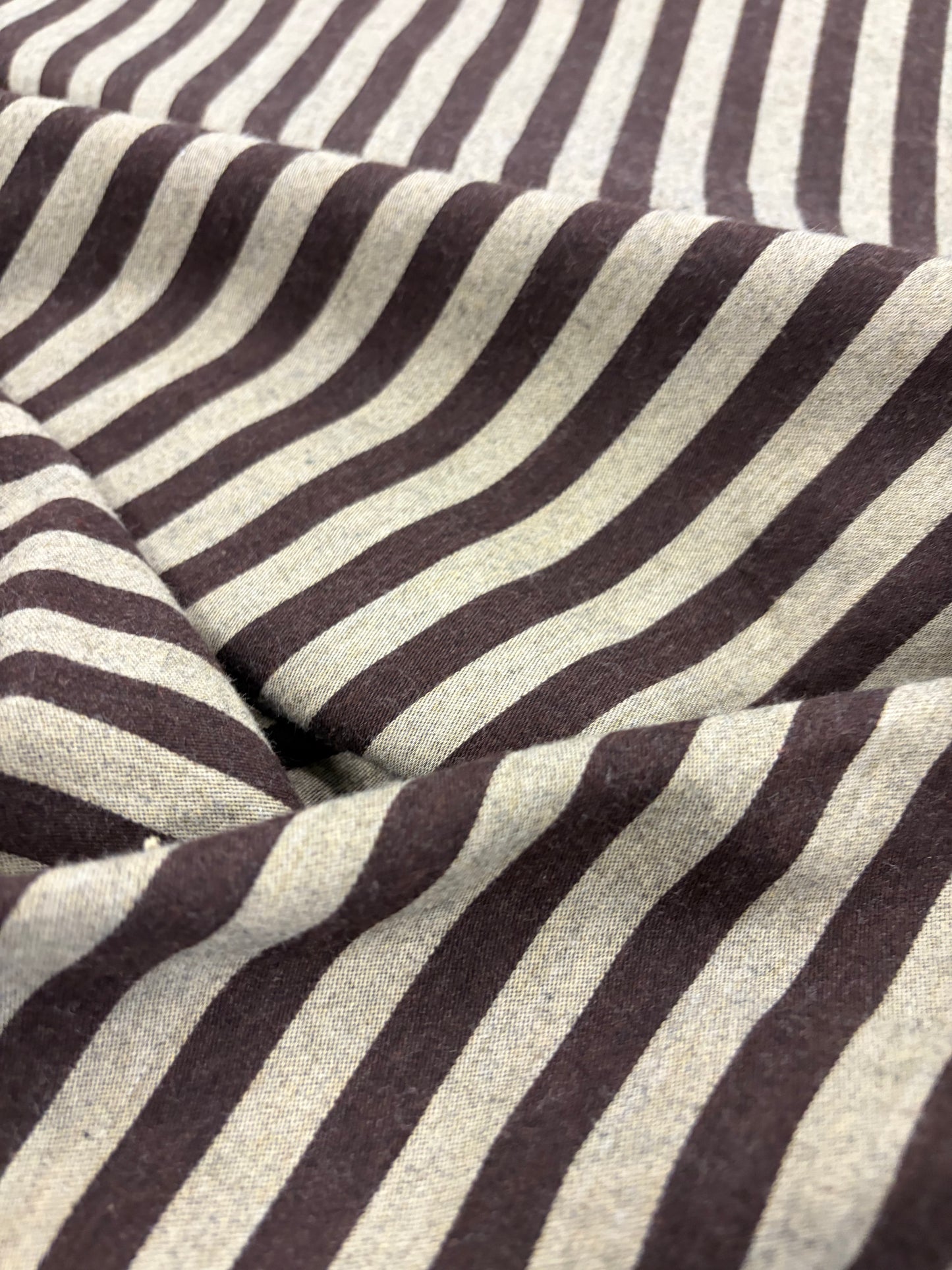 TASHA 002 cotton colourwoven shirting stripes brown/ecru
