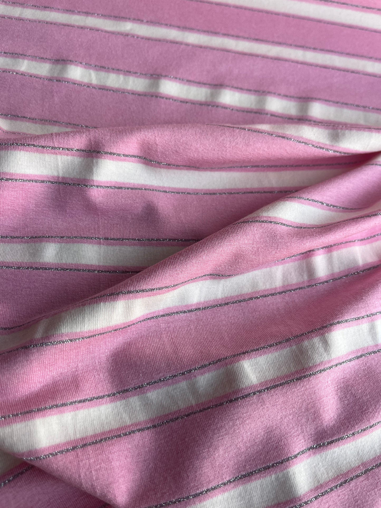 OLGA 023 viscose jersey stripes with lurex