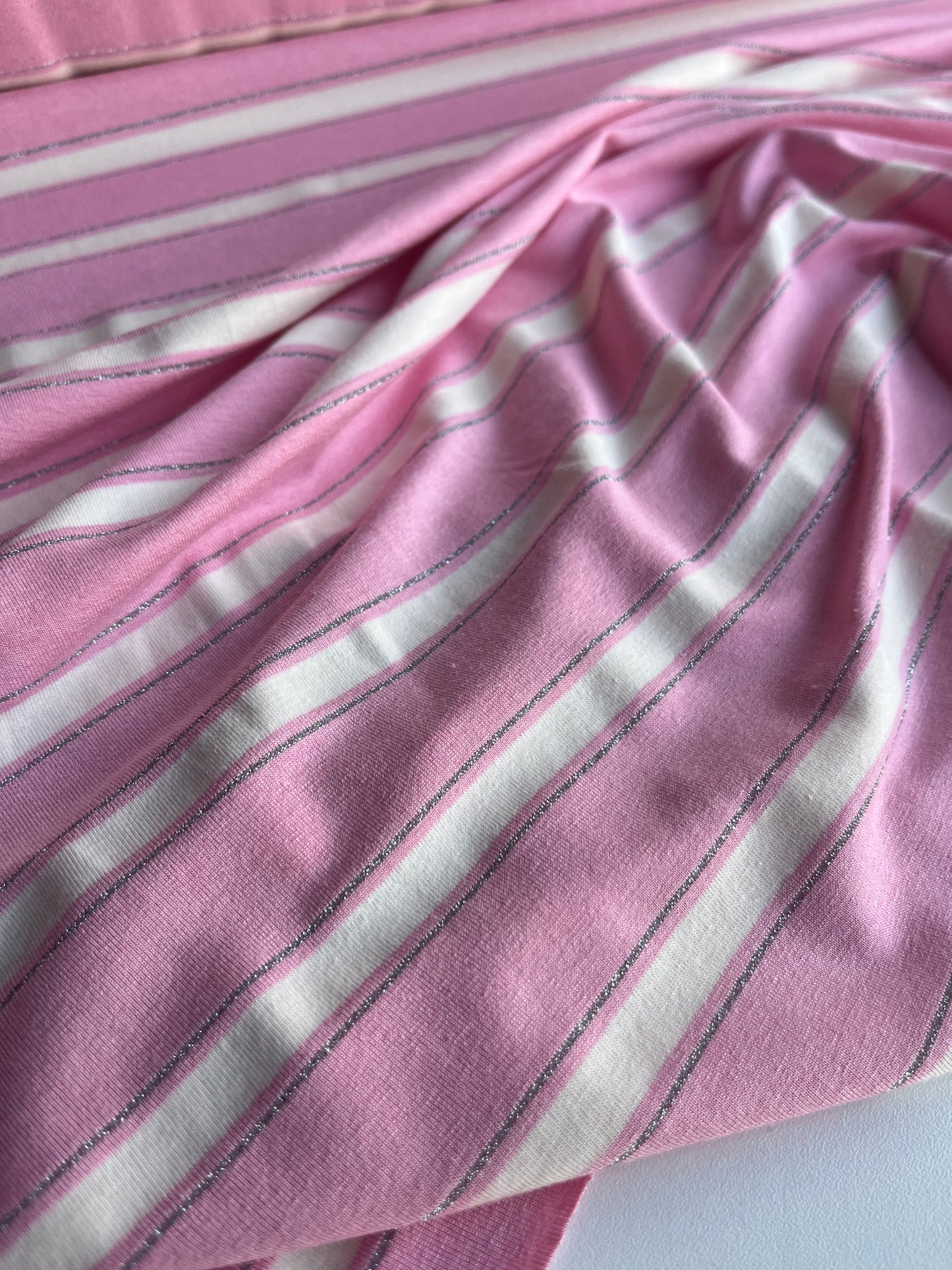 OLGA 023 viscose jersey stripes with lurex