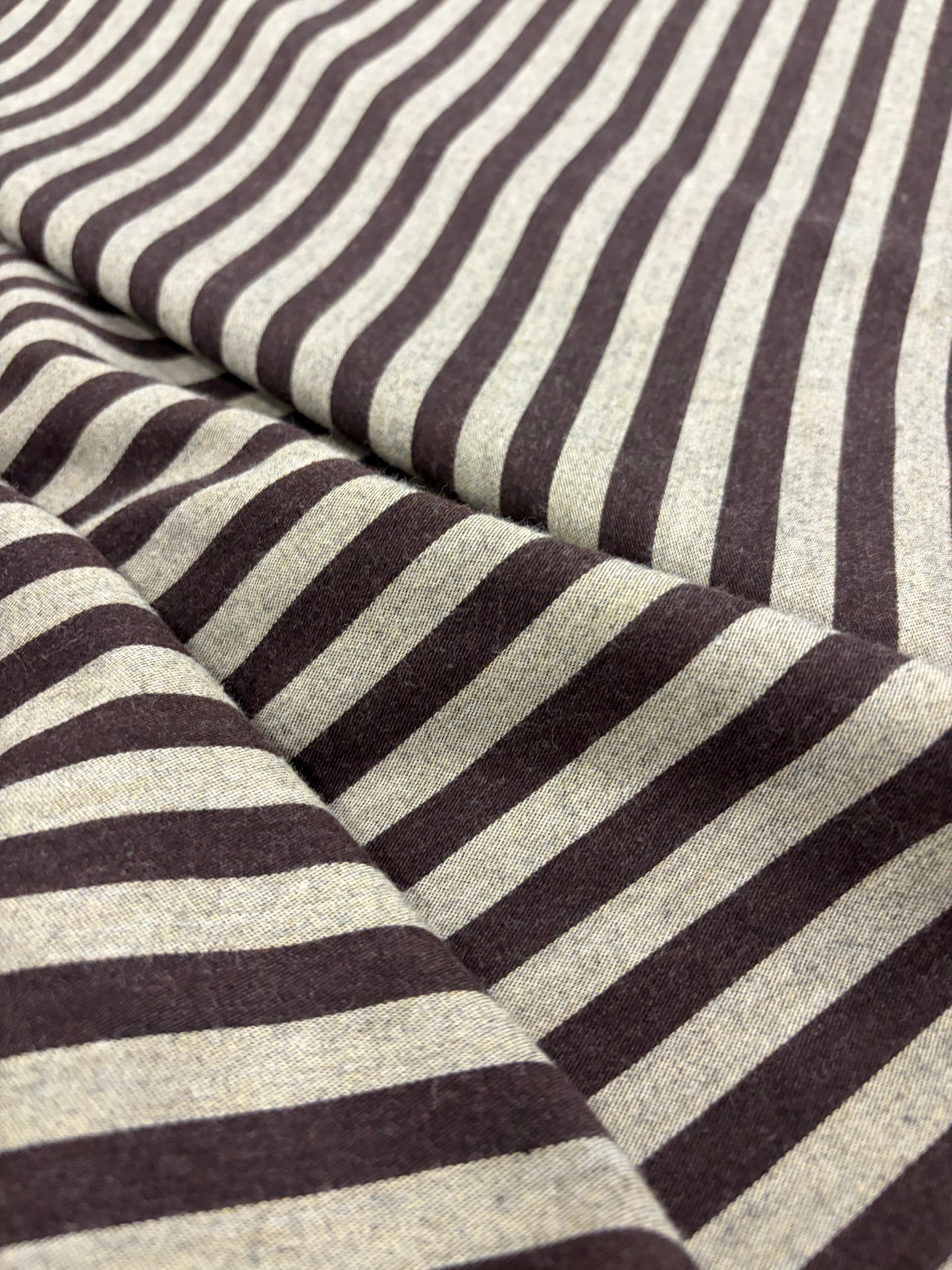 TASHA 002 cotton colourwoven shirting stripes brown/ecru