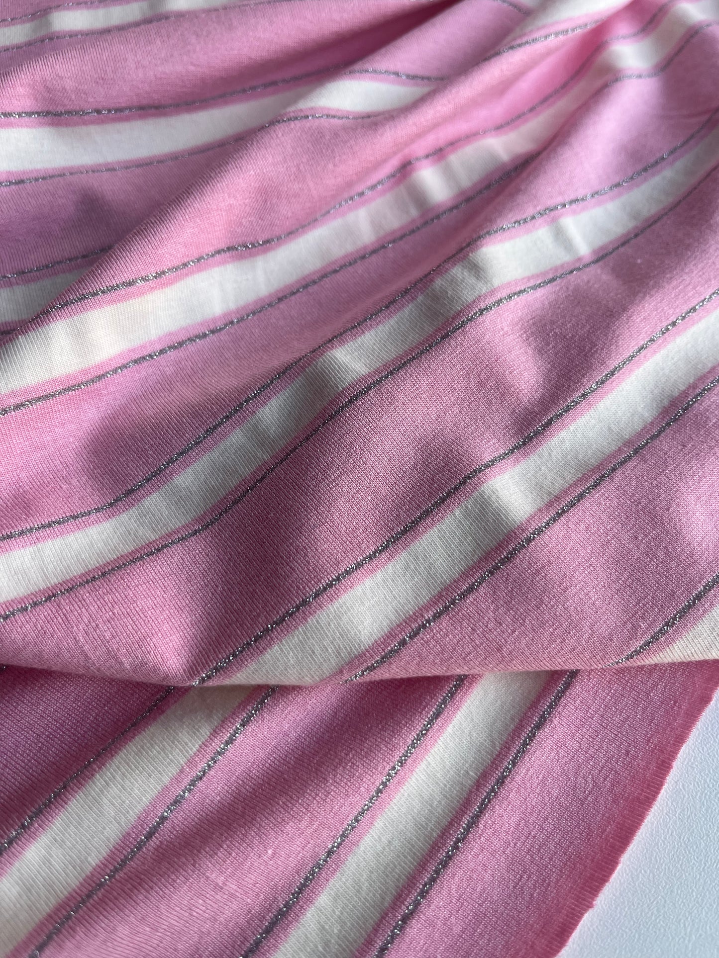 OLGA 023 viscose jersey stripes with lurex