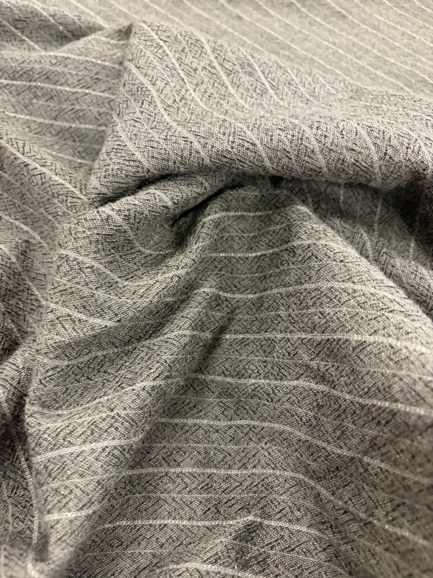 TASHA 004 striped carded wool tweed