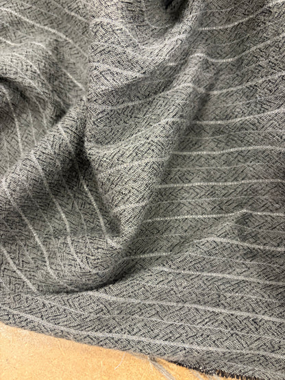 TASHA 004 striped carded wool tweed