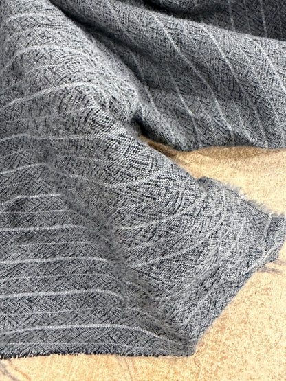 TASHA 004 striped carded wool tweed