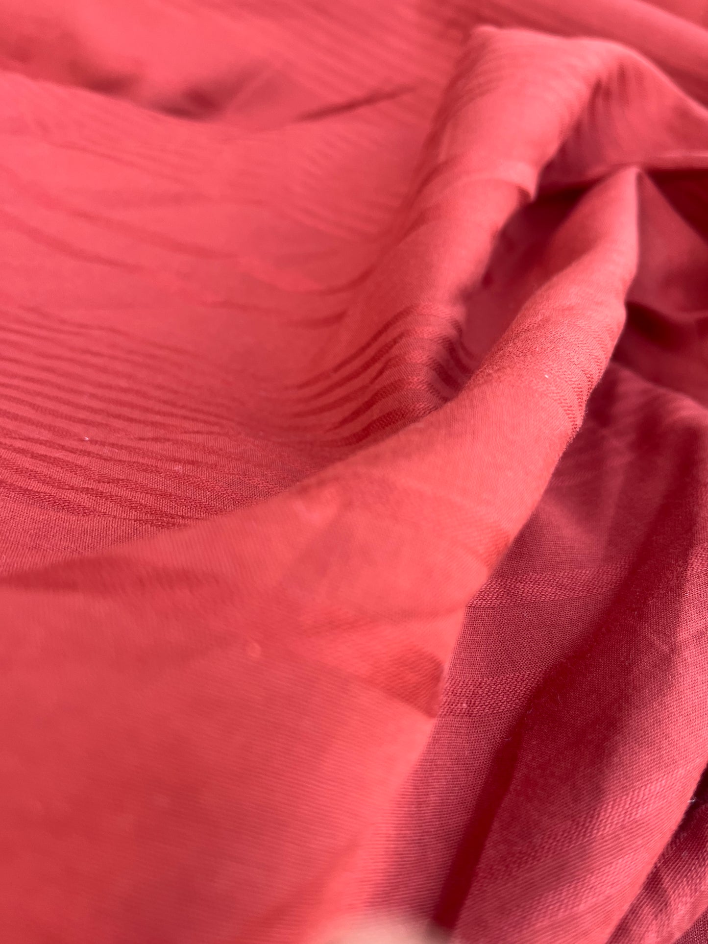 JUSTIN 006 cotton voile stripes brique