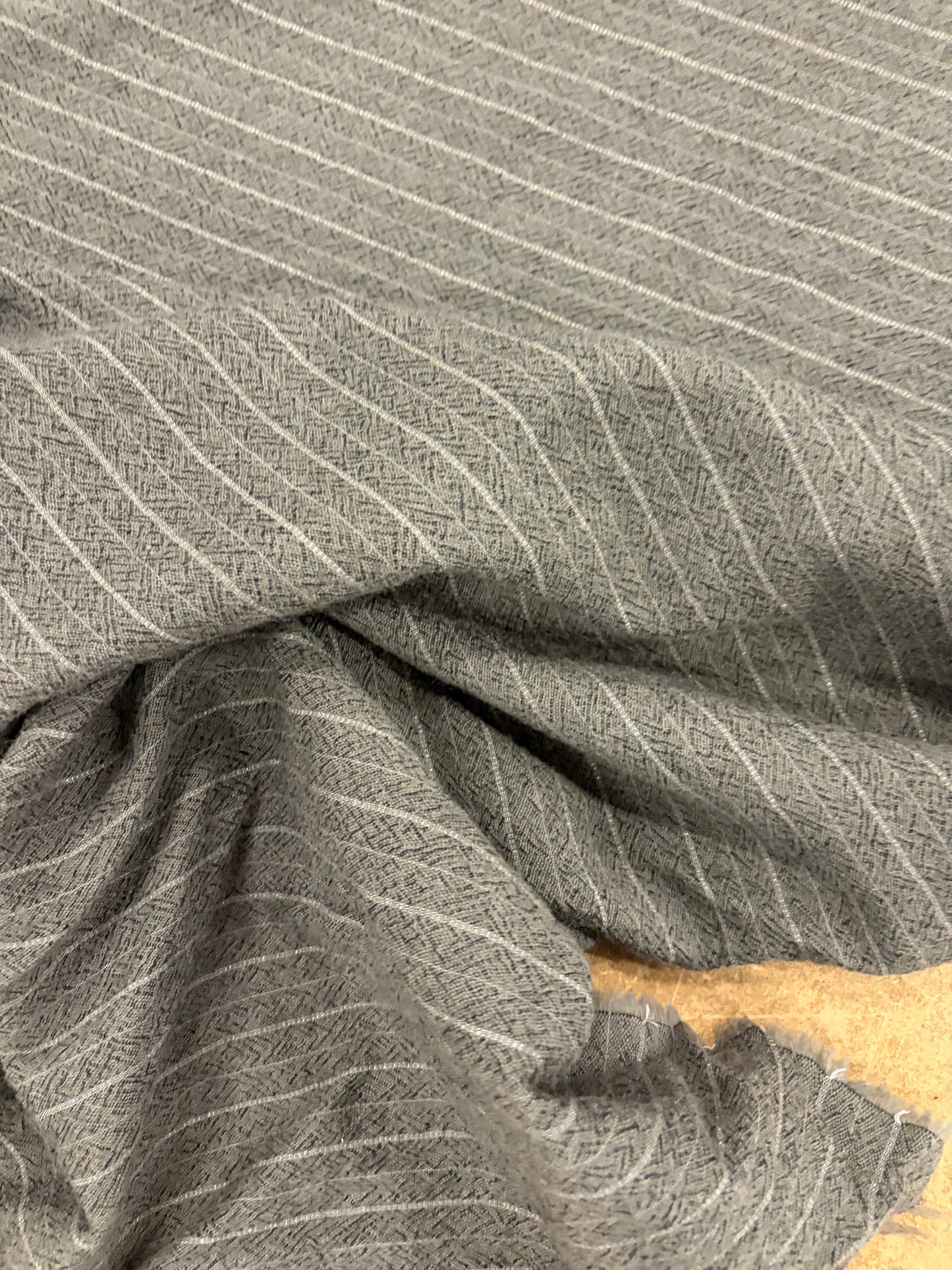 TASHA 004 striped carded wool tweed