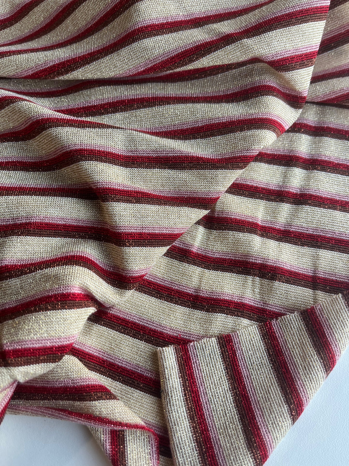 OLGA 031 viscose jersey stripes with lurex