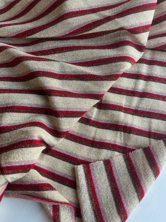 OLGA 031 viscose jersey stripes with lurex
