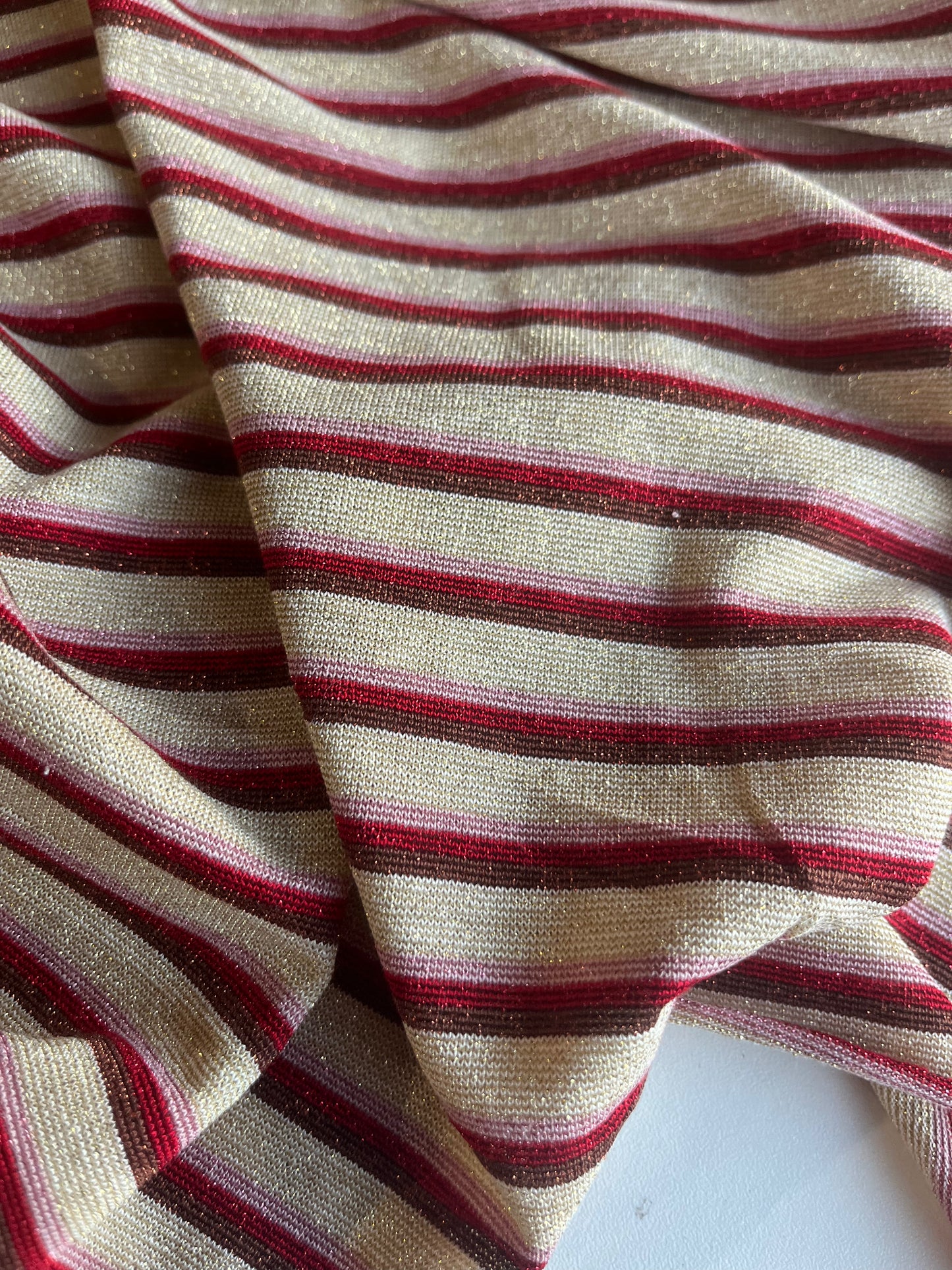 OLGA 031 viscose jersey stripes with lurex