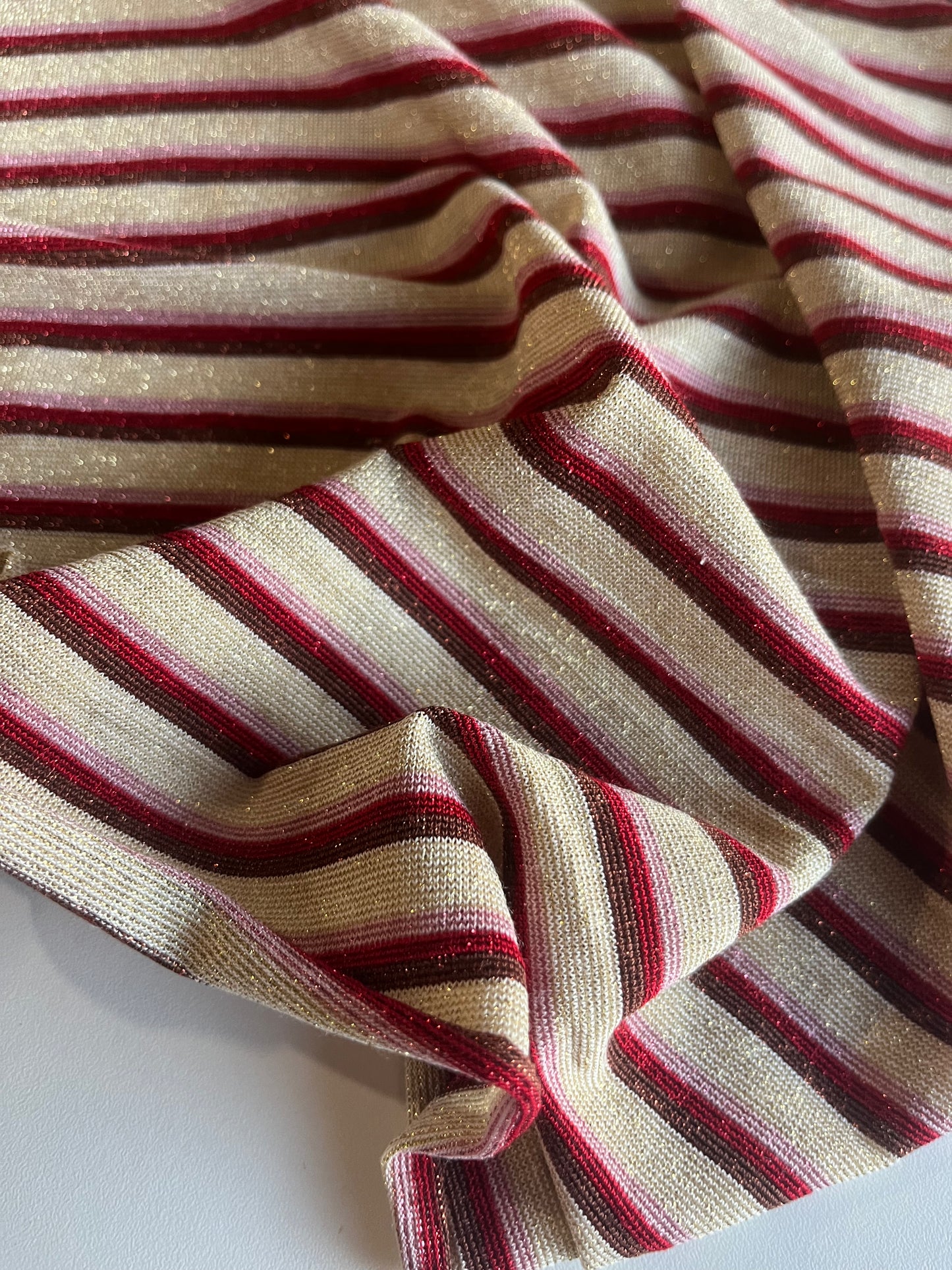 OLGA 031 viscose jersey stripes with lurex