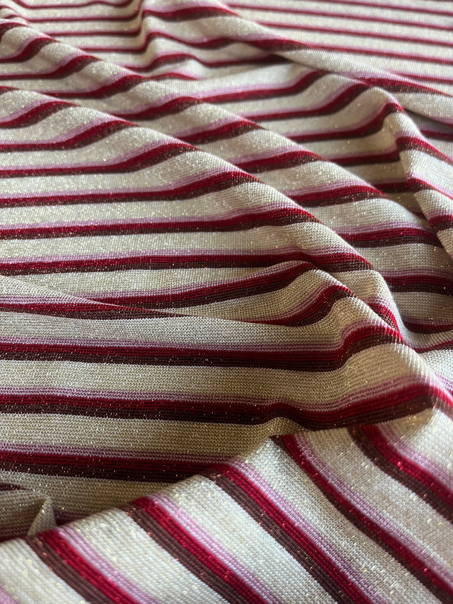 OLGA 031 viscose jersey stripes with lurex