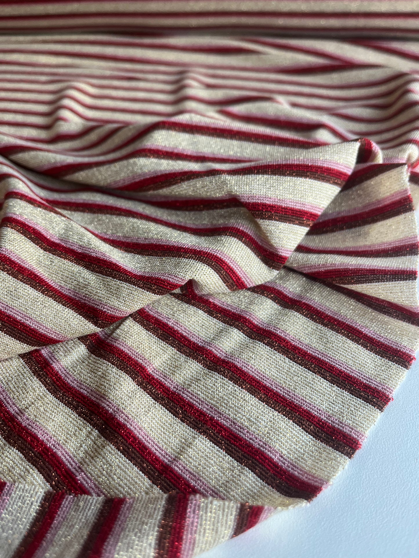 OLGA 031 viscose jersey stripes with lurex