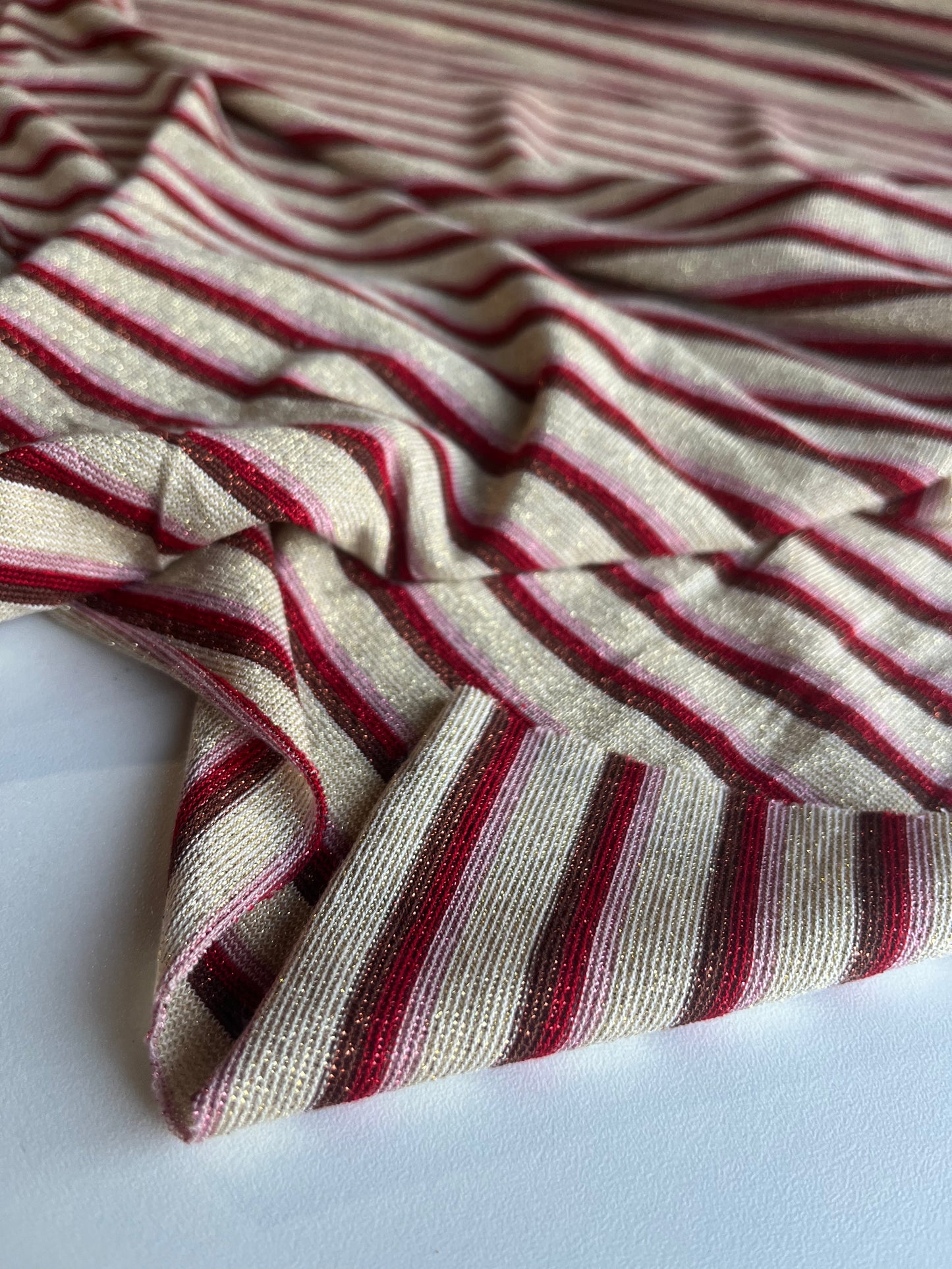 OLGA 031 viscose jersey stripes with lurex