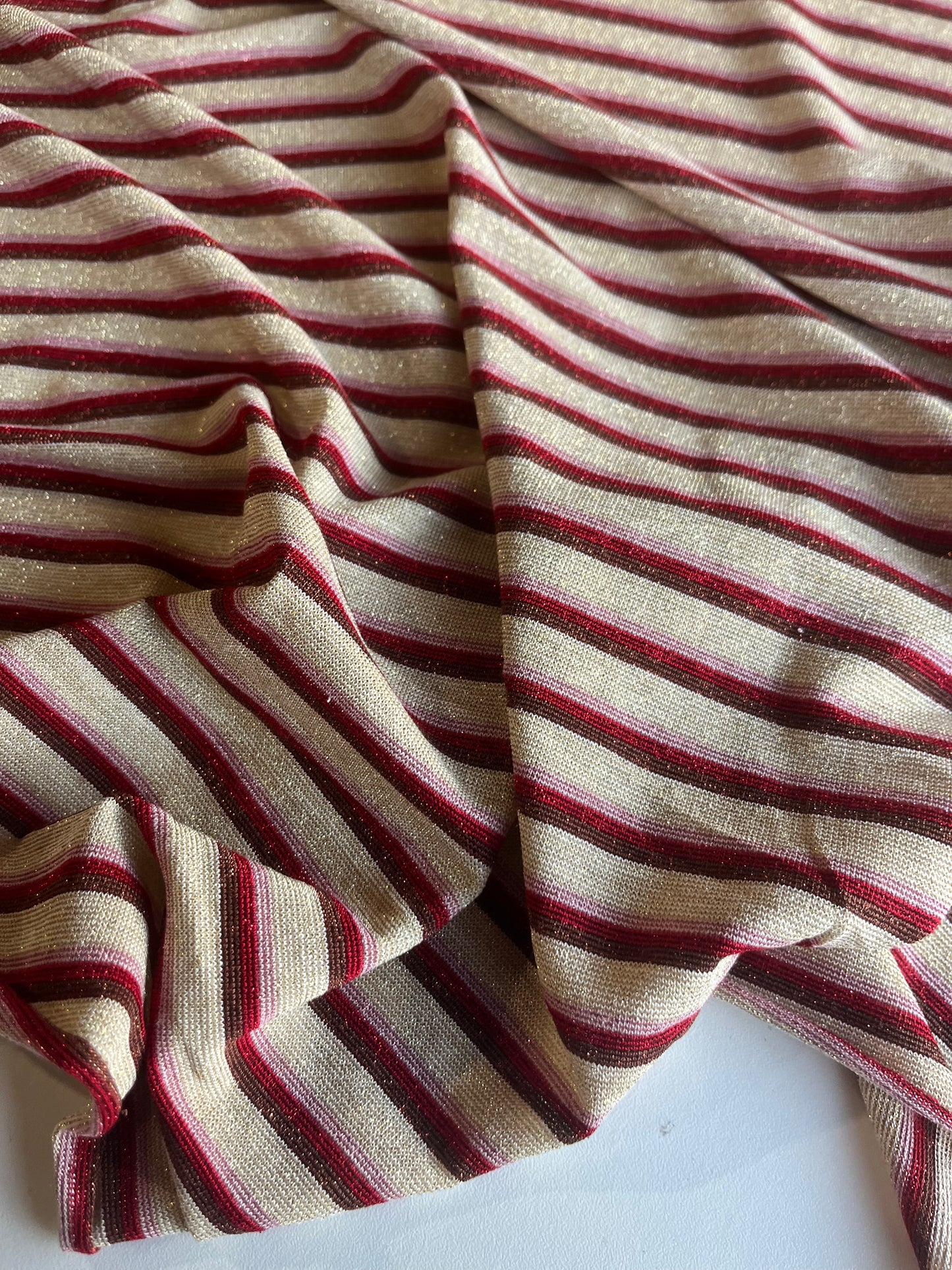 OLGA 031 viscose jersey stripes with lurex