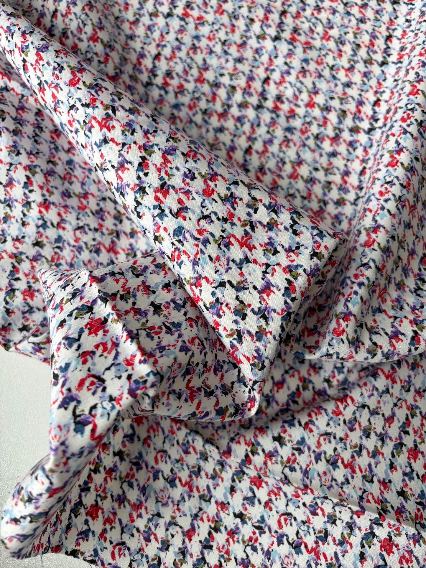 BOB 016 cotton satin stretch funky pied de poule